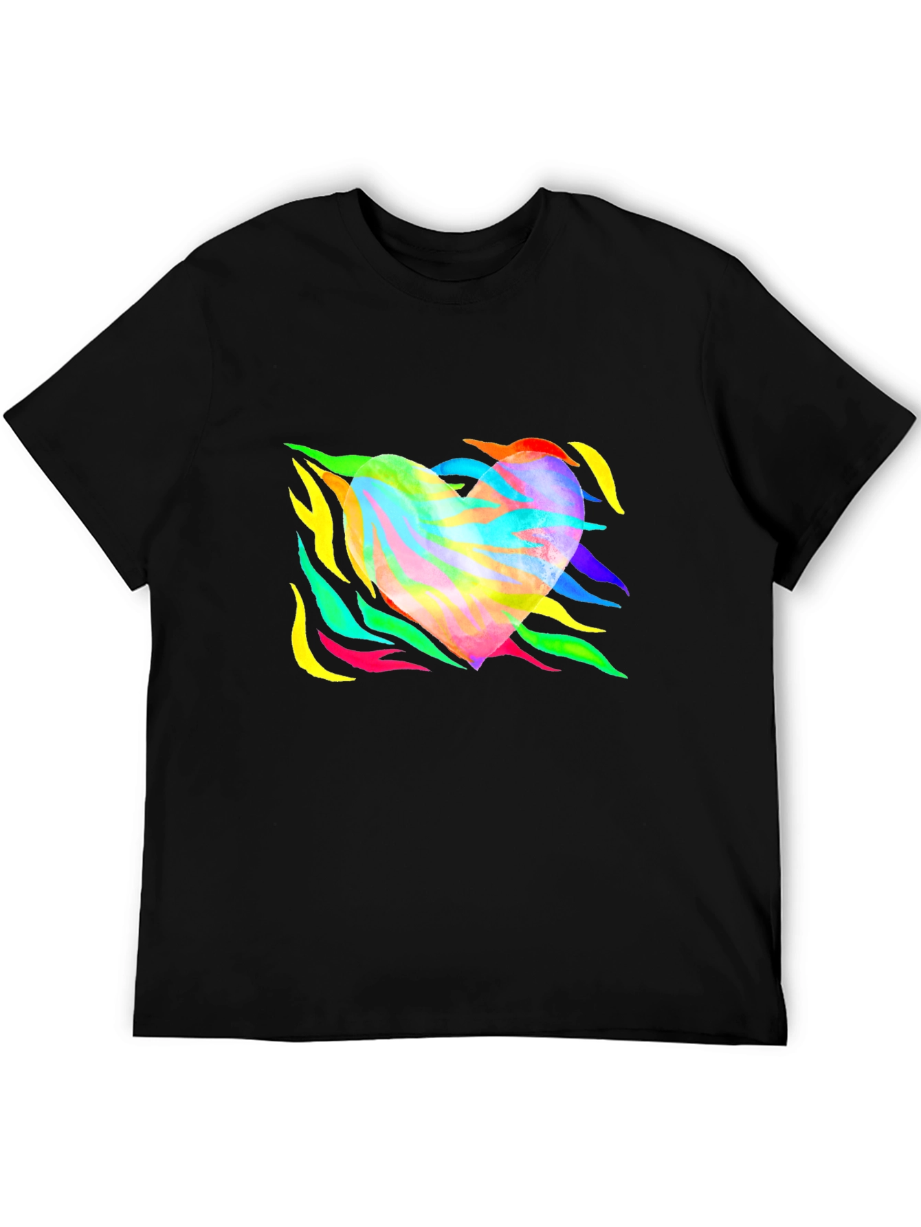 Rainbow Zebra Heart Graphic Tee