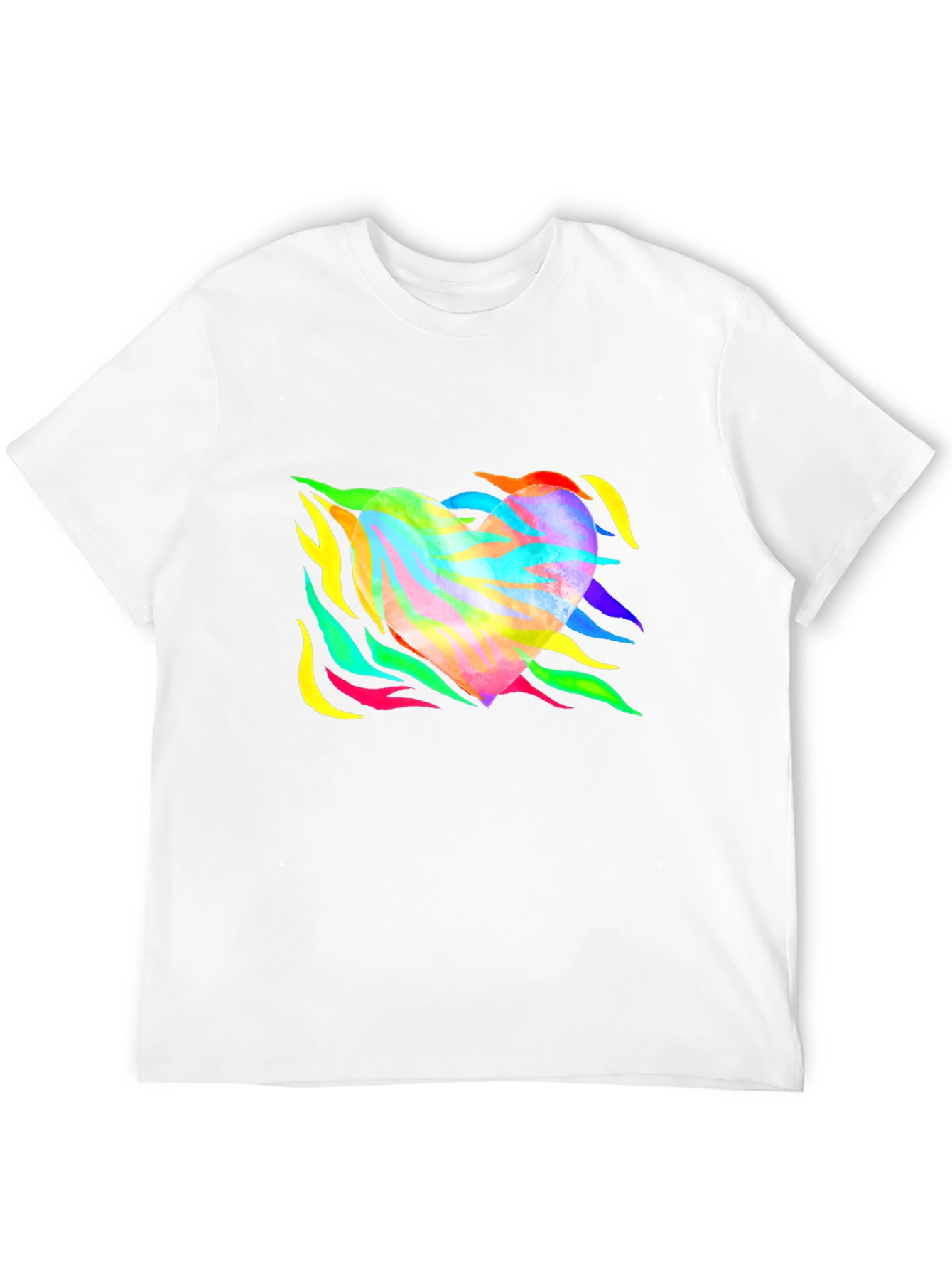 Rainbow Zebra Heart Graphic Tee