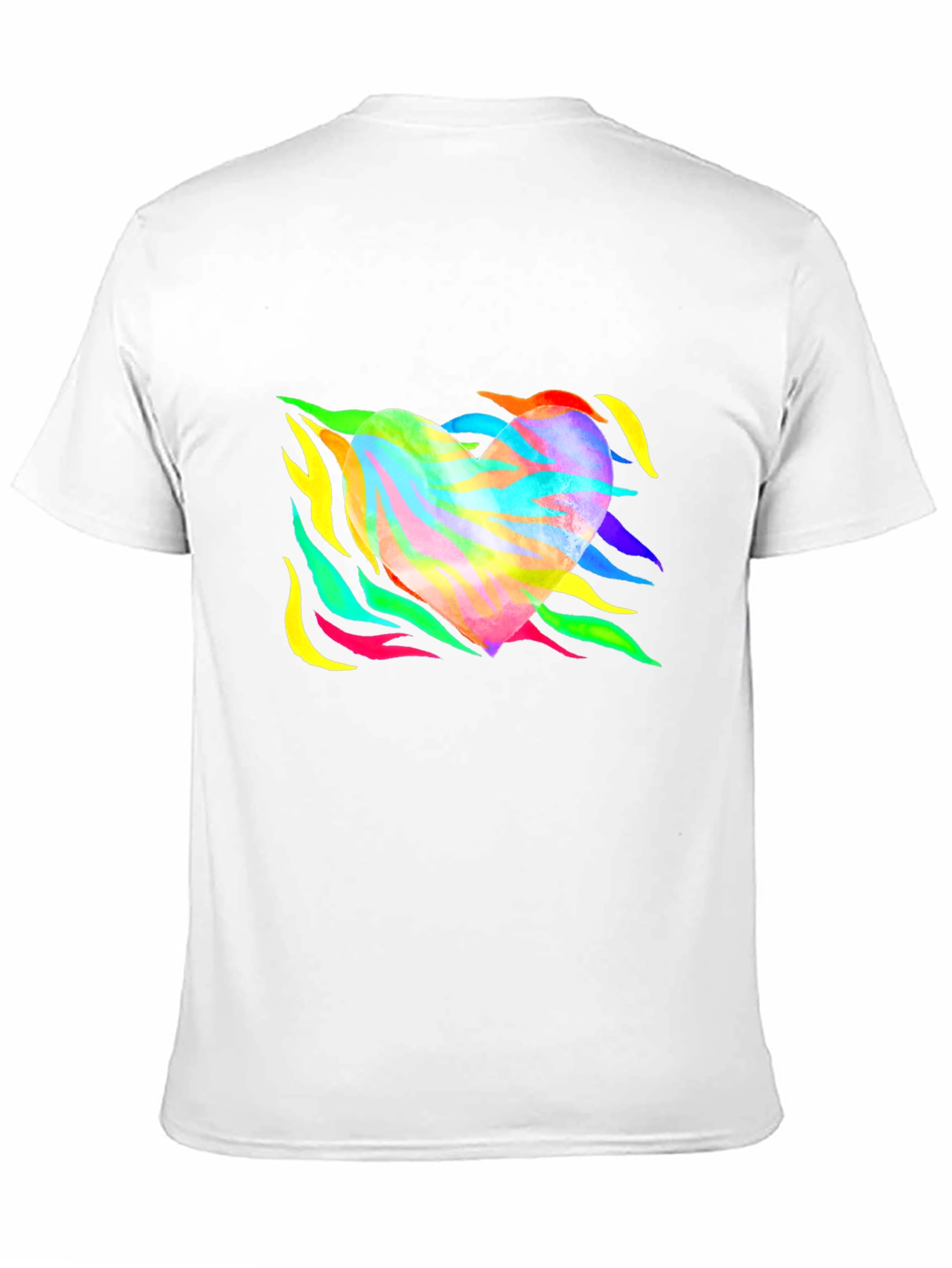 Rainbow Zebra Heart Graphic Tee