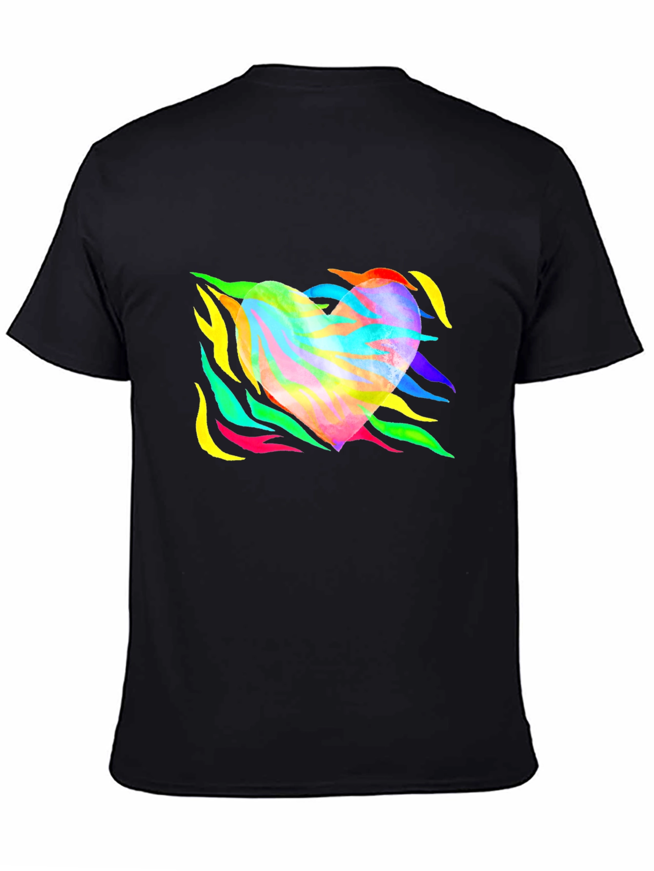 Rainbow Zebra Heart Graphic Tee