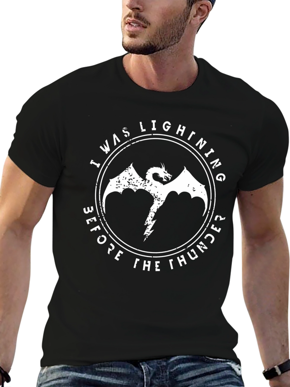 I Was Lightning Dragon Graphic Tee