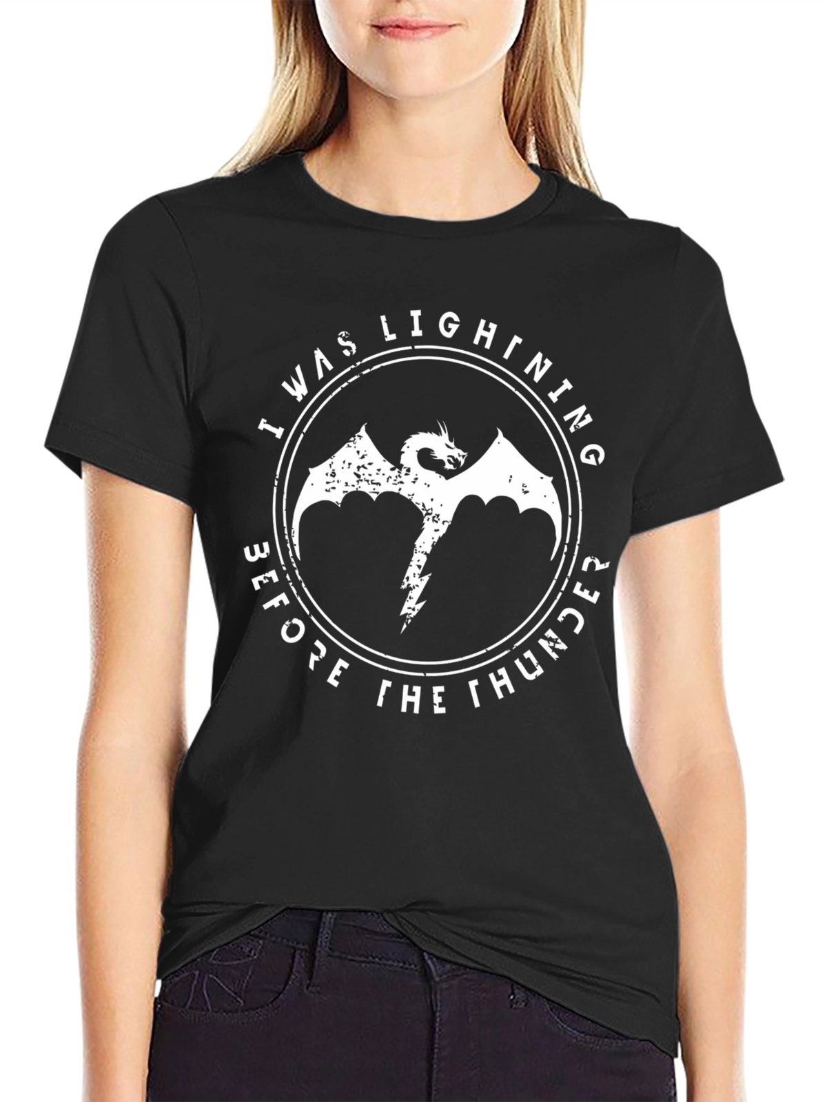 I Was Lightning Dragon Graphic Tee