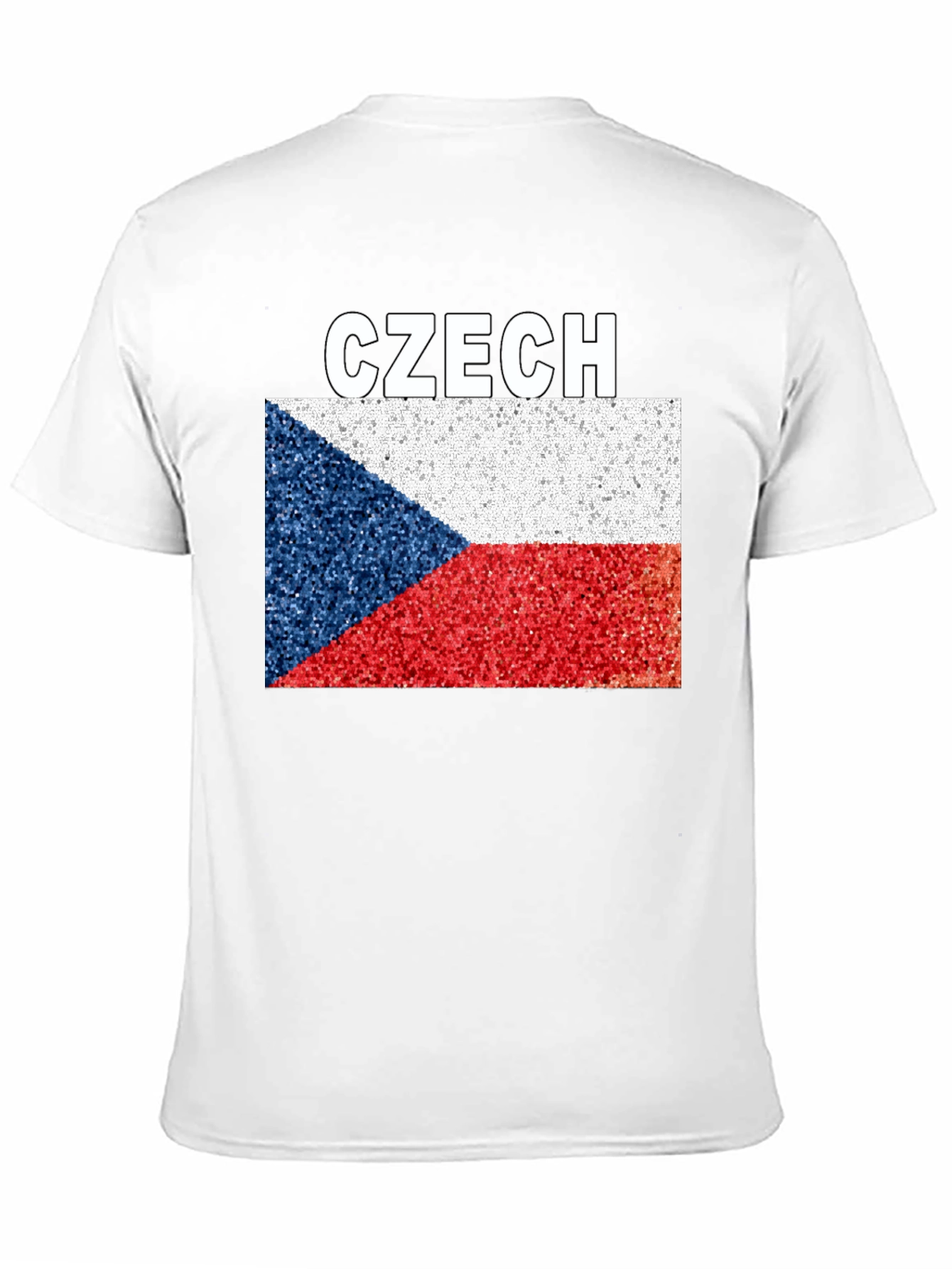 Czech Republic Flag T-Shirt - Black Crew Neck Tee