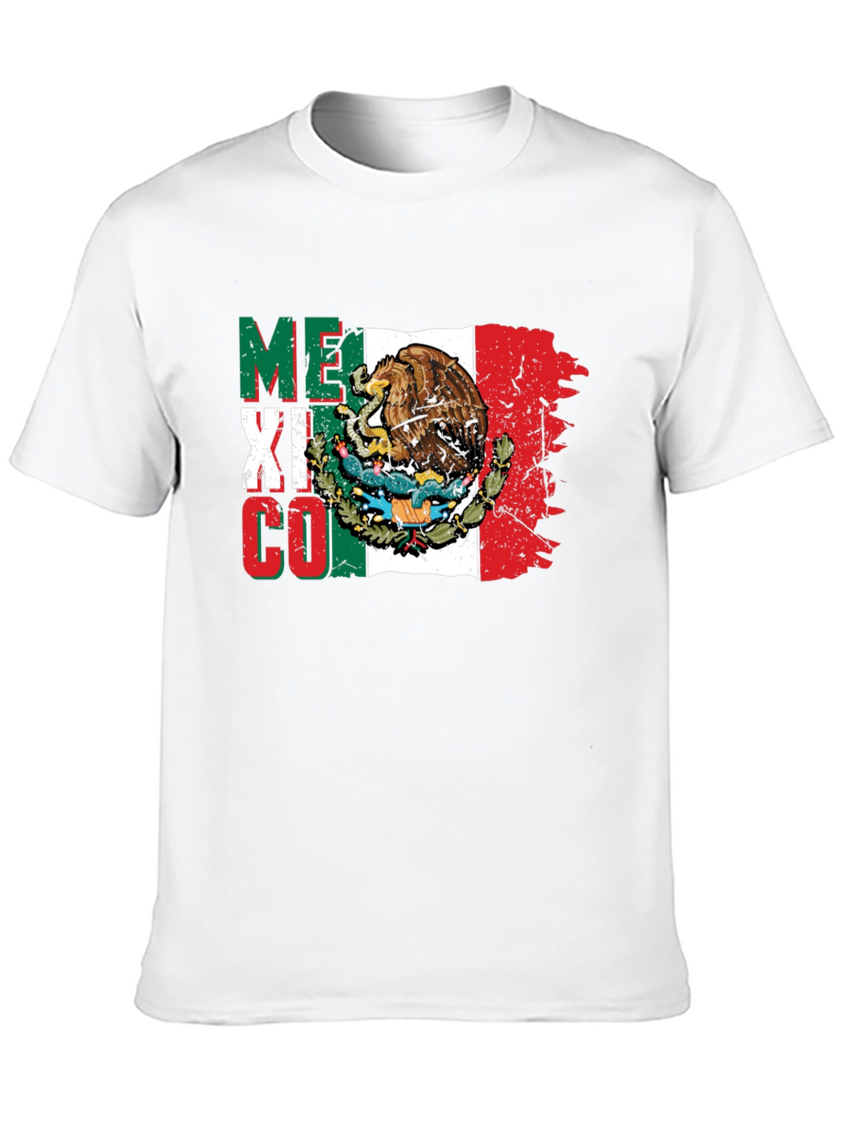 Mexico Flag Eagle T-Shirt - Black