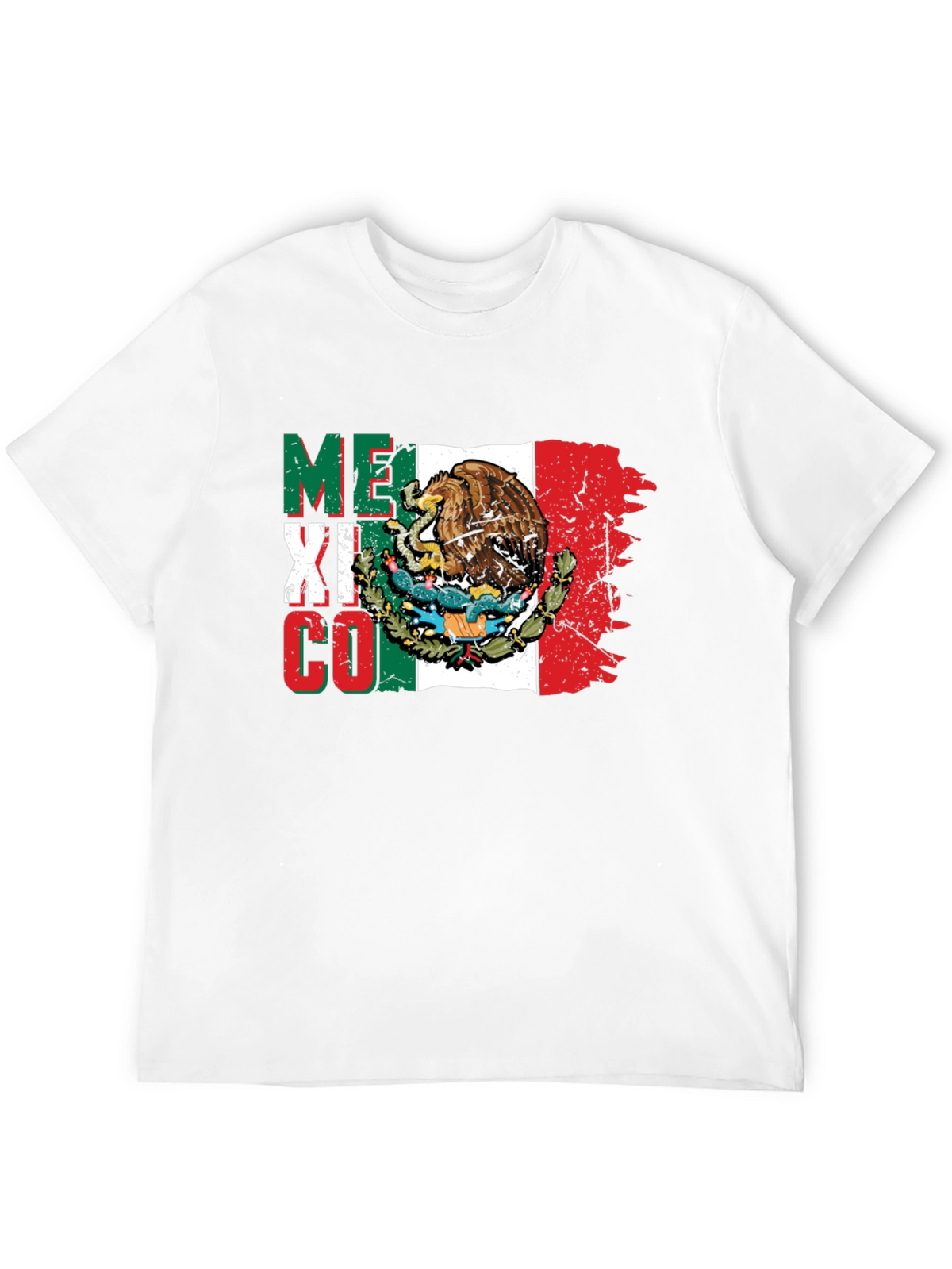 Mexico Flag Eagle T-Shirt - Black