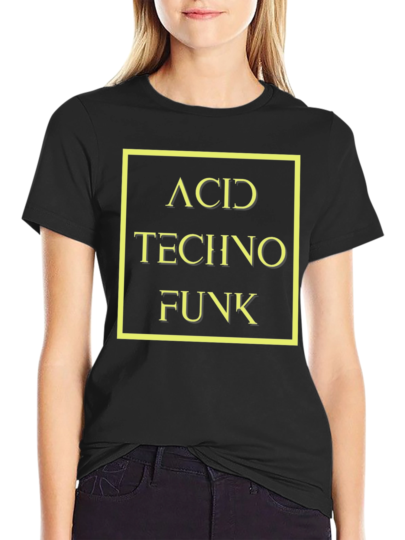 Acid Techno Funk Graphic T-Shirt - Black