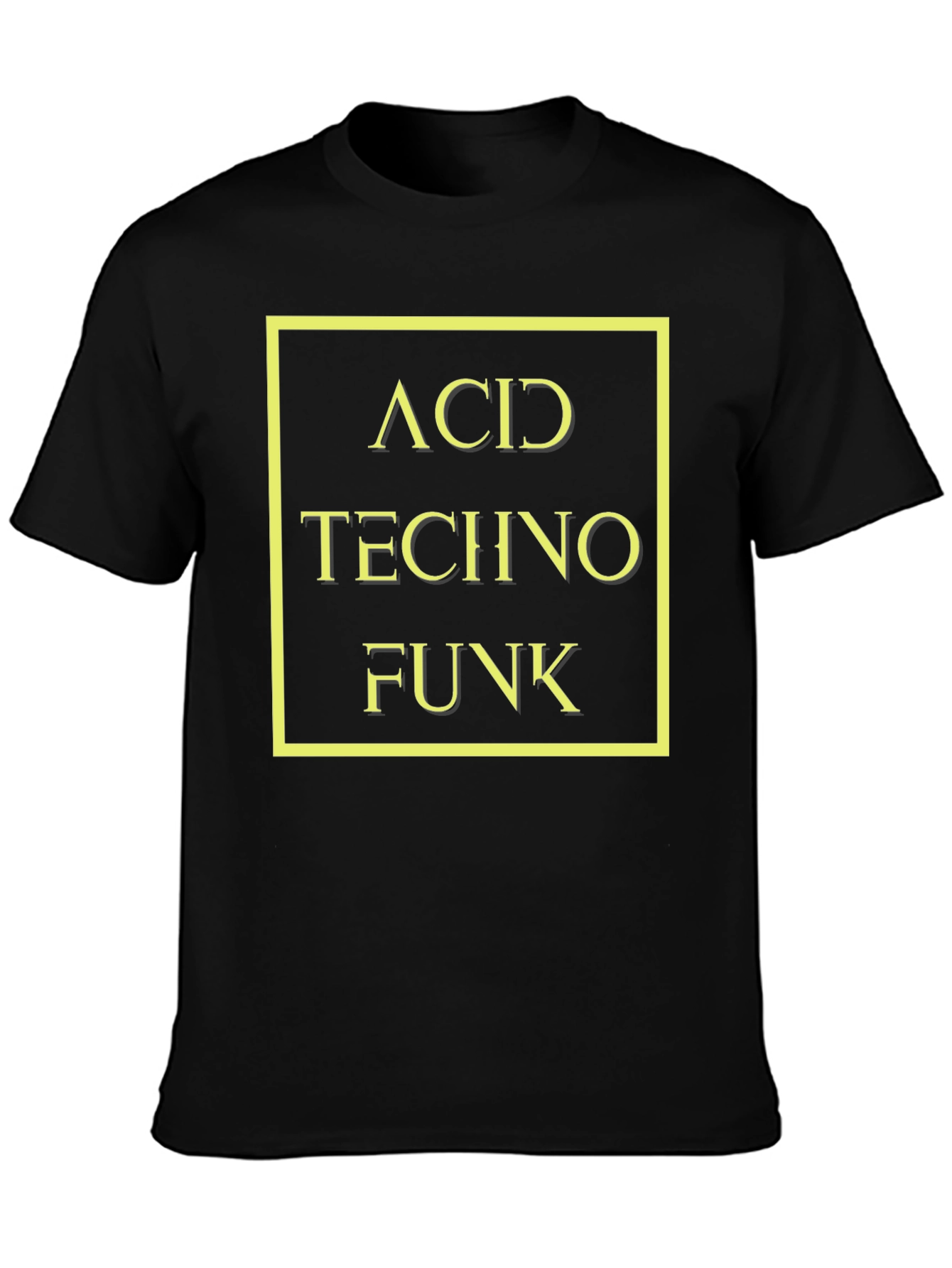 Acid Techno Funk Graphic T-Shirt - Black