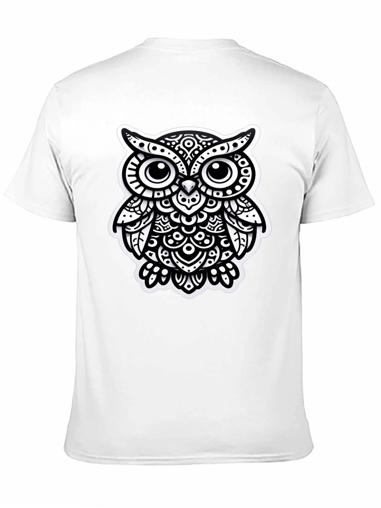 Stylish Black Owl Graphic Tee