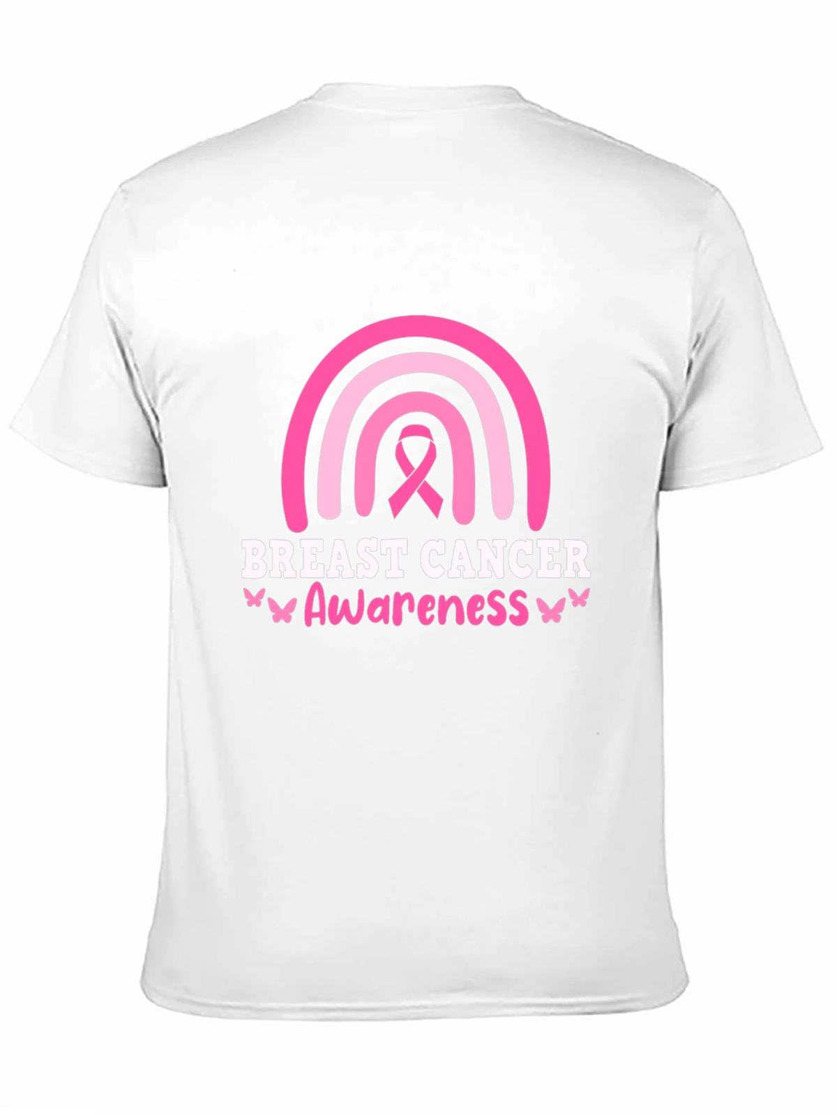 Breast Cancer Awareness Ribbon Rainbow Graphic T-Shirt