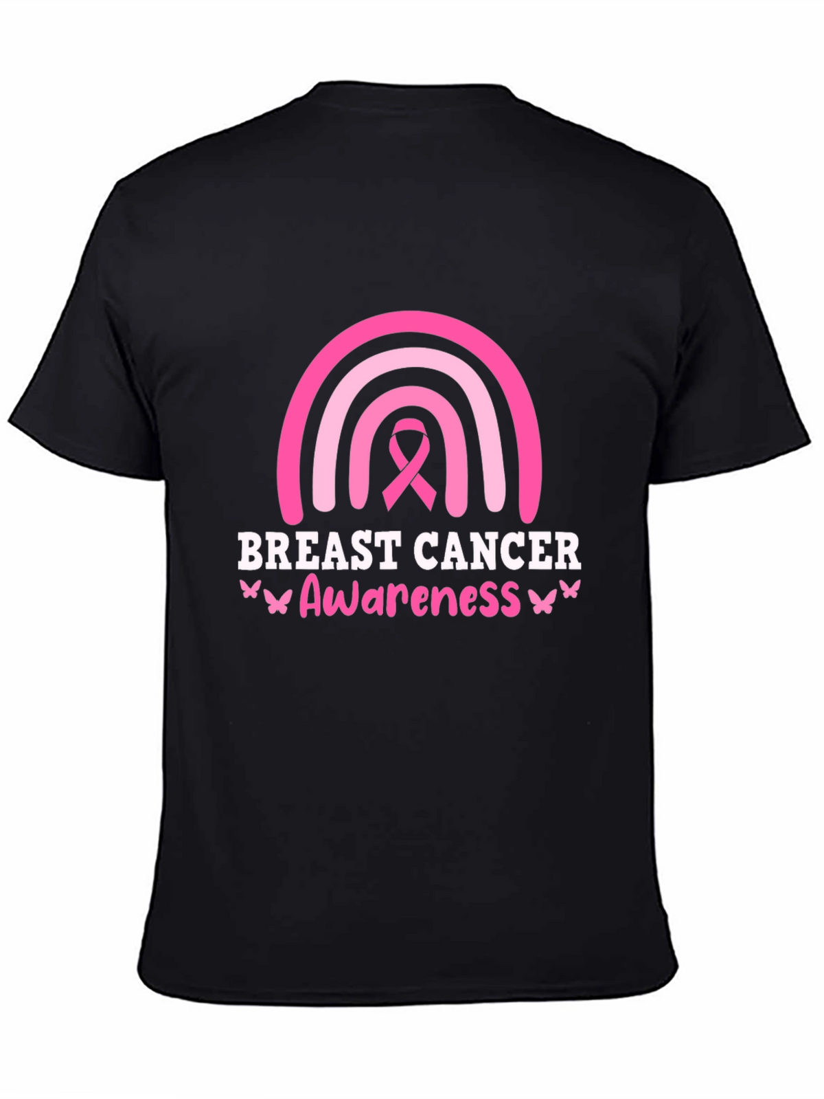 Breast Cancer Awareness Ribbon Rainbow Graphic T-Shirt