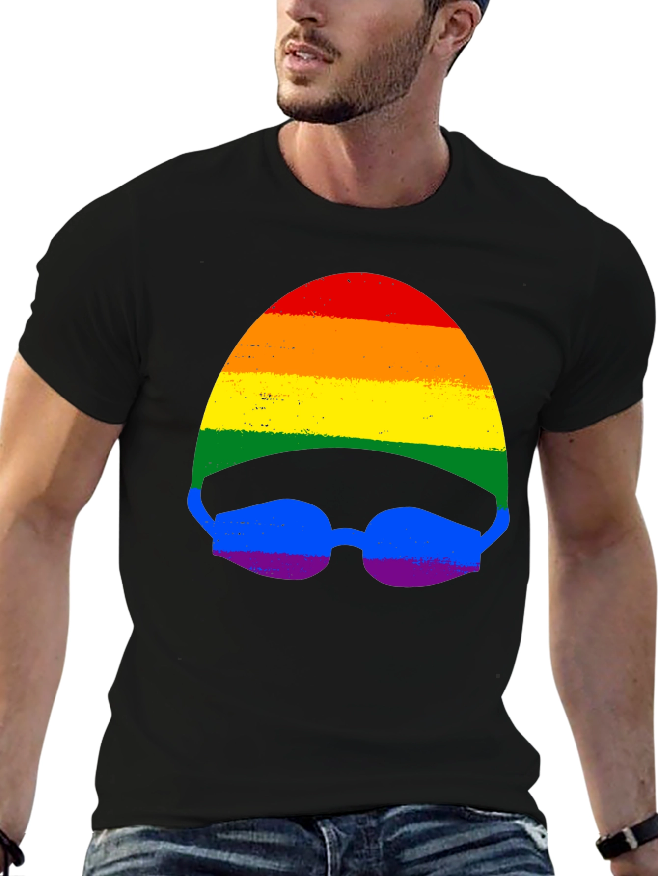 Rainbow Swimmer T-Shirt - Pride Month Apparel