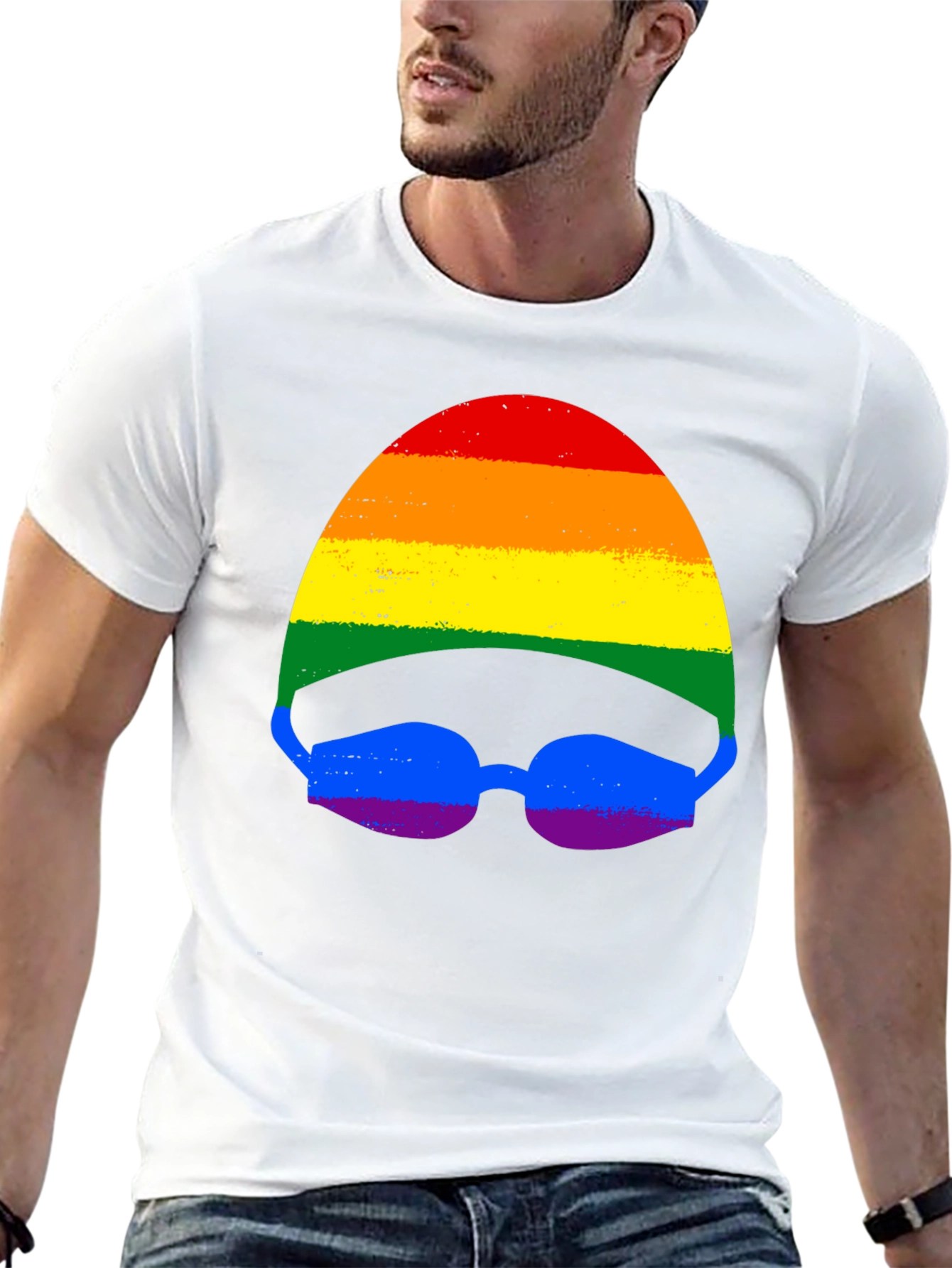 Rainbow Swimmer T-Shirt - Pride Month Apparel