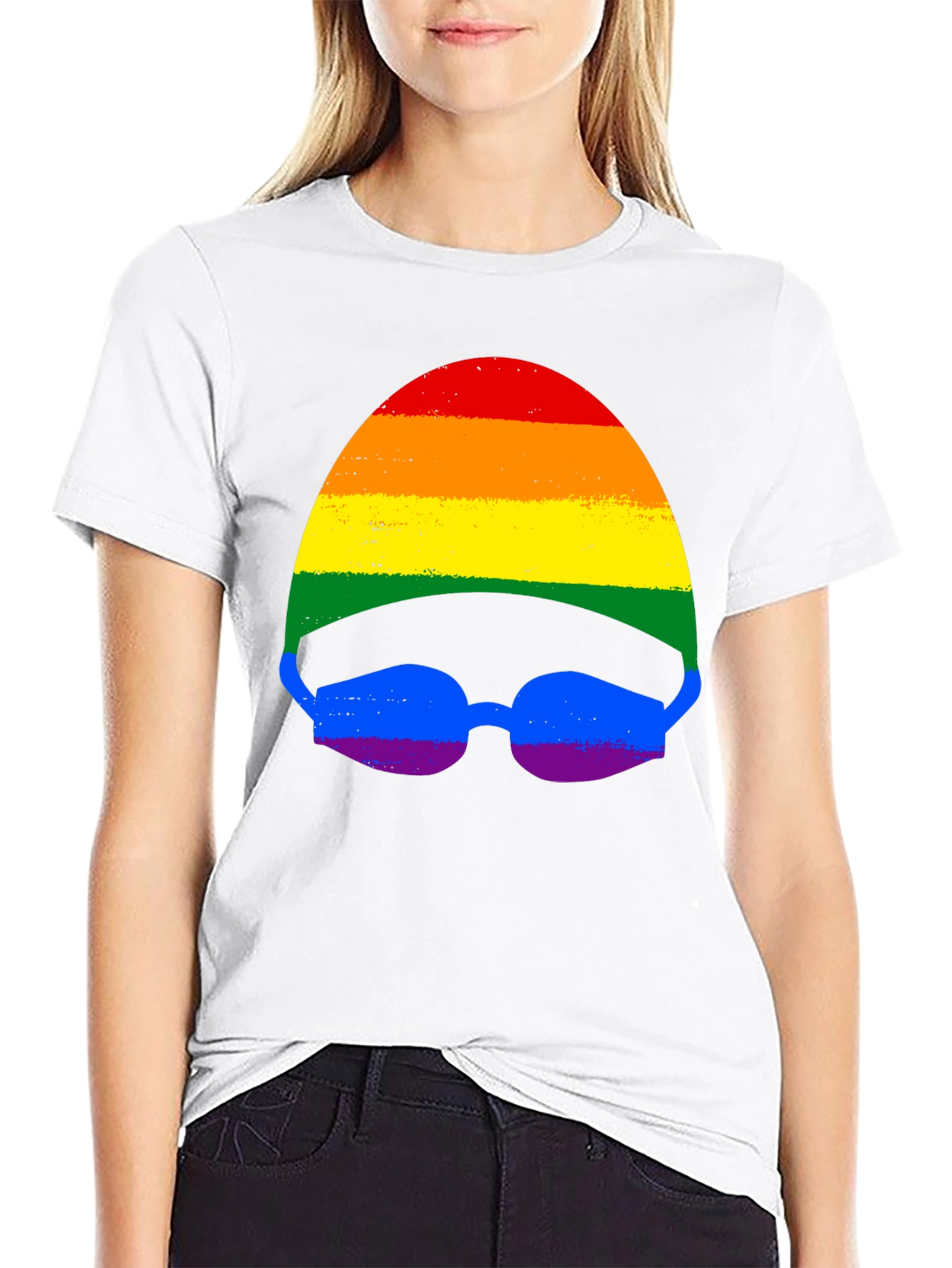 Rainbow Swimmer T-Shirt - Pride Month Apparel