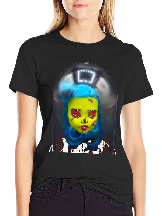 Surreal Doll Graphic Tee - Unique Art Shirt