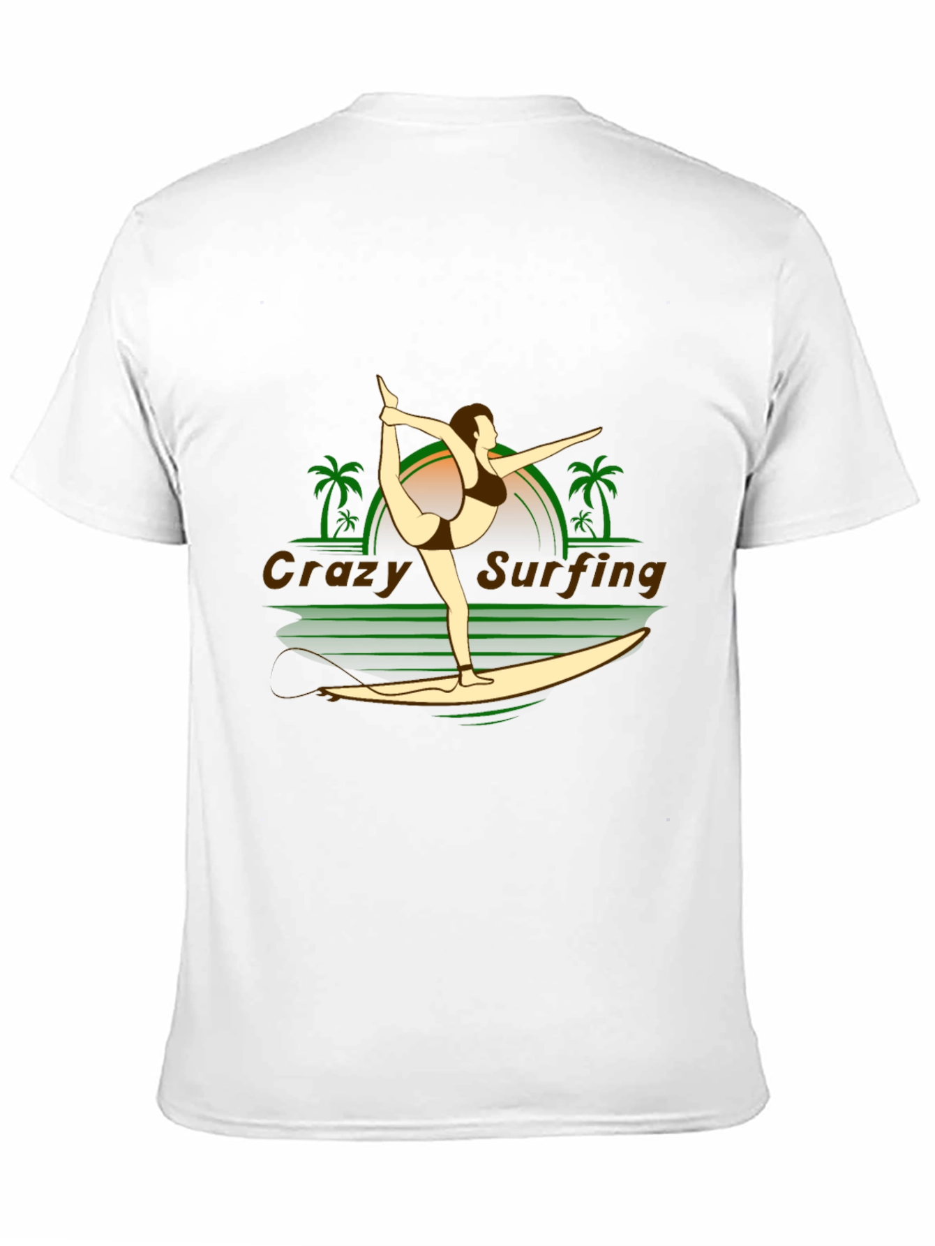 Crazy Surfing Graphic T-Shirt