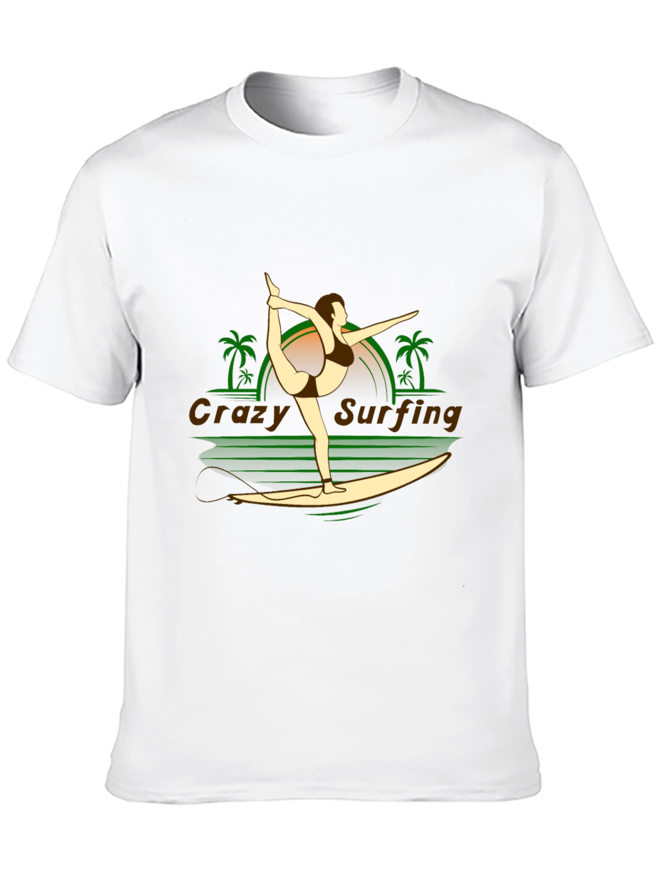 Crazy Surfing Graphic T-Shirt