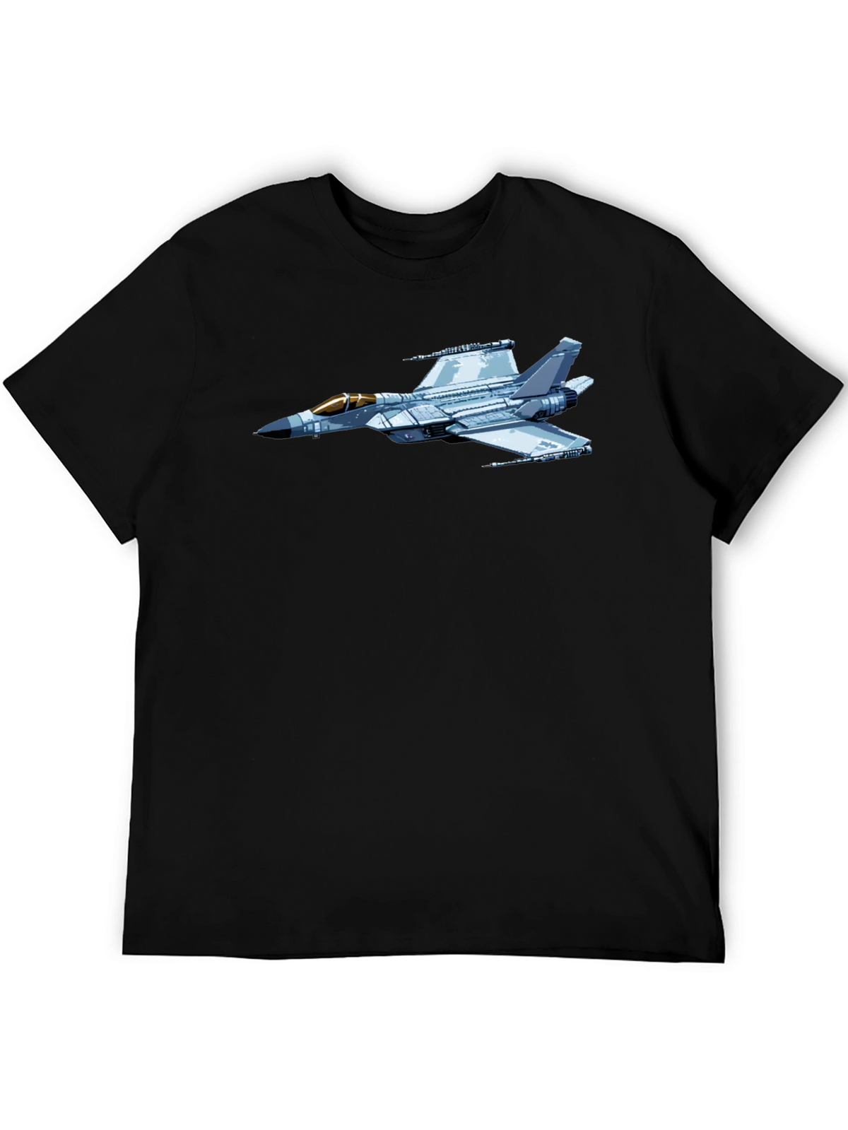 Jet Fighter Graphic Black T-Shirt