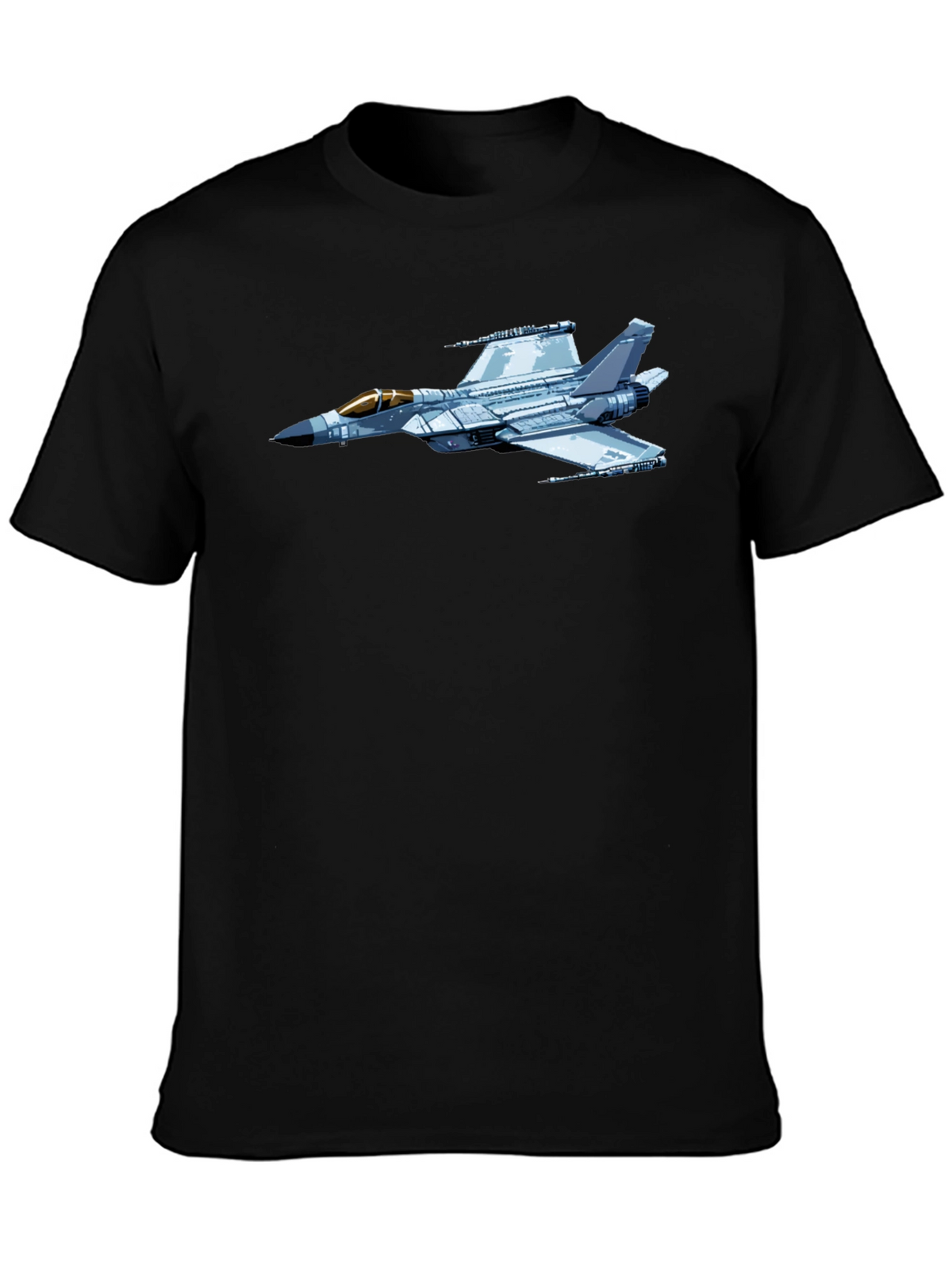Jet Fighter Graphic Black T-Shirt