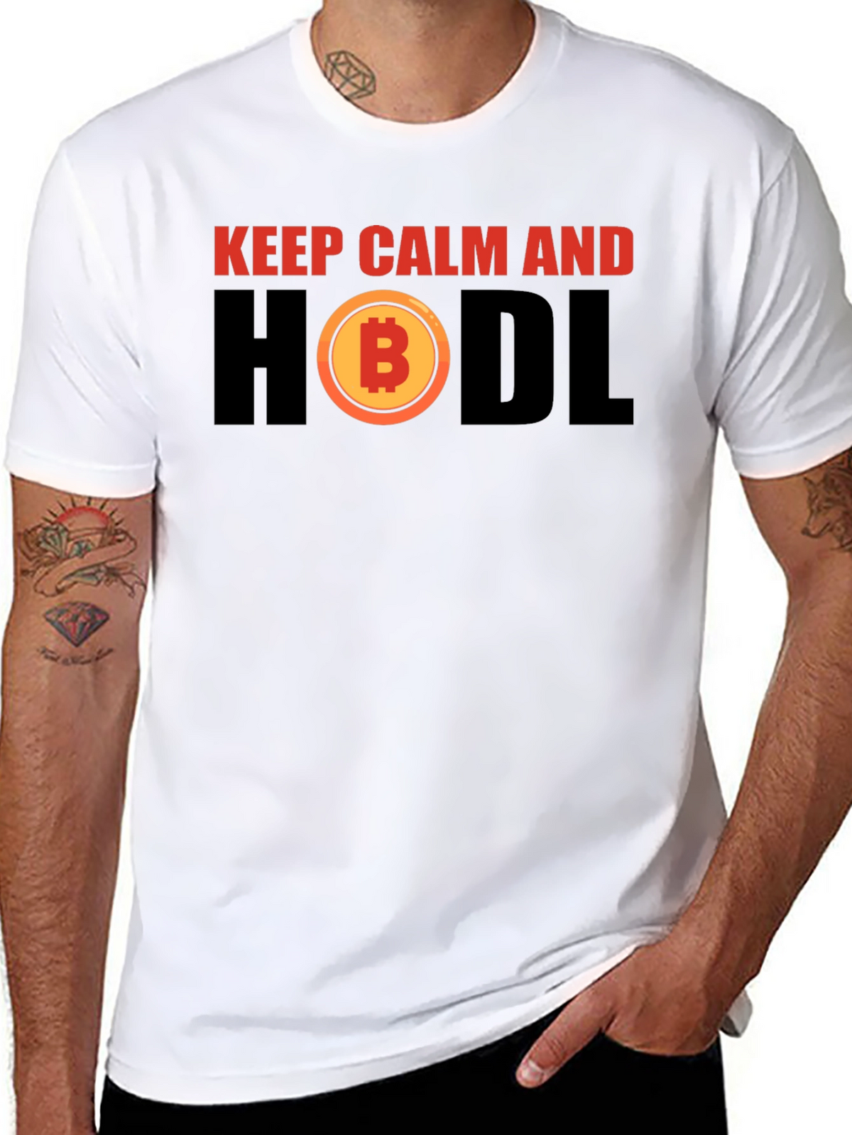 Keep Calm HODL Bitcoin Crypto T-Shirt