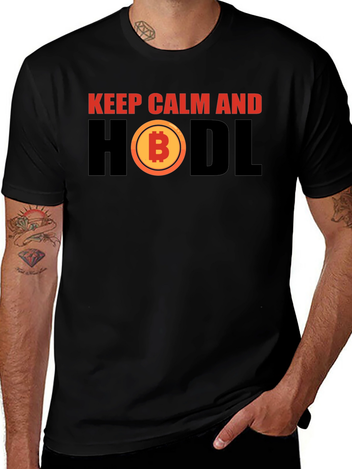 Keep Calm HODL Bitcoin Crypto T-Shirt