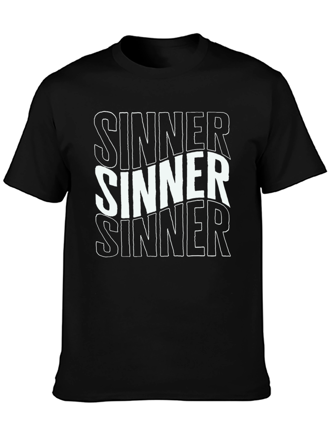 Sinner Graphic Tee - Bold Statement Black T-Shirt