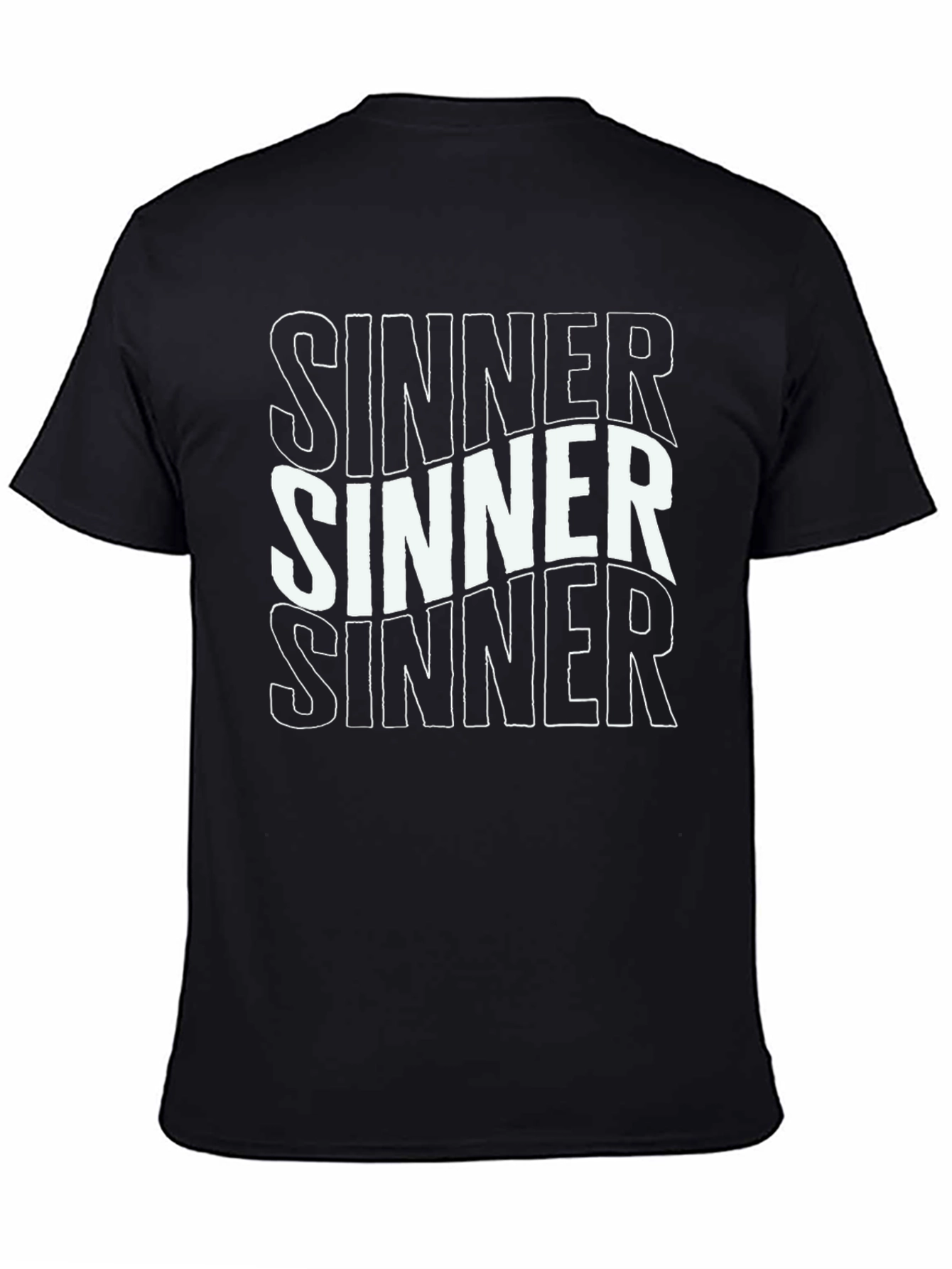 Sinner Graphic Tee - Bold Statement Black T-Shirt