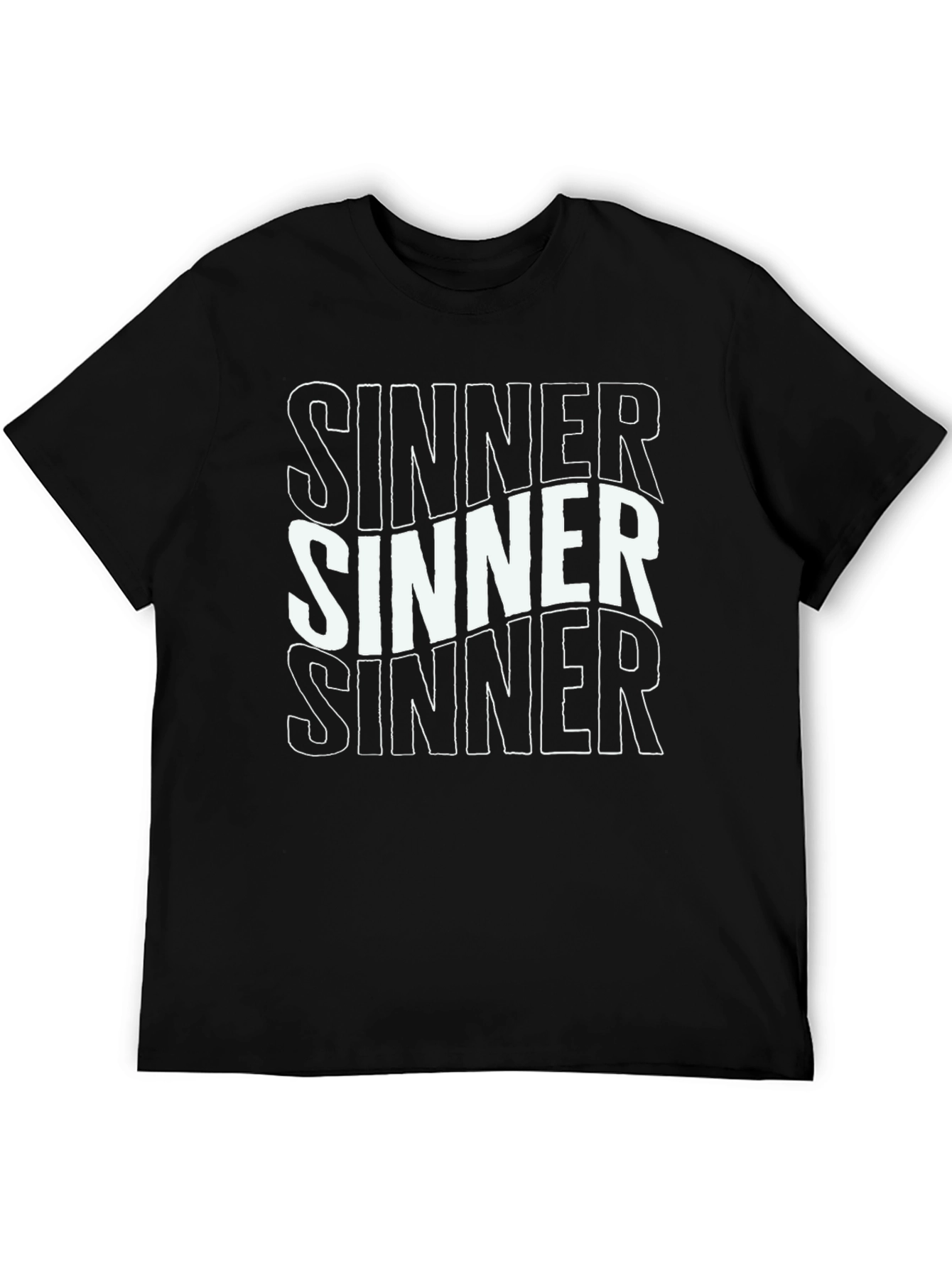 Sinner Graphic Tee - Bold Statement Black T-Shirt