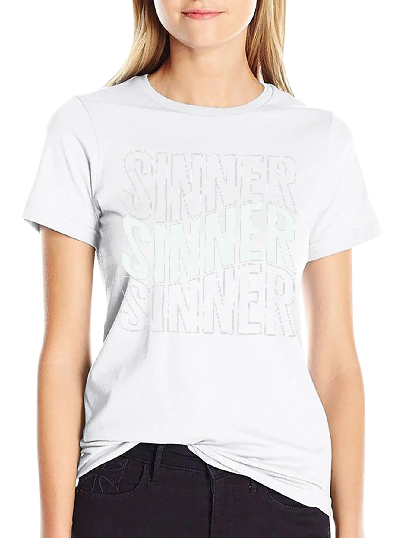 Sinner Graphic Tee - Bold Statement Black T-Shirt