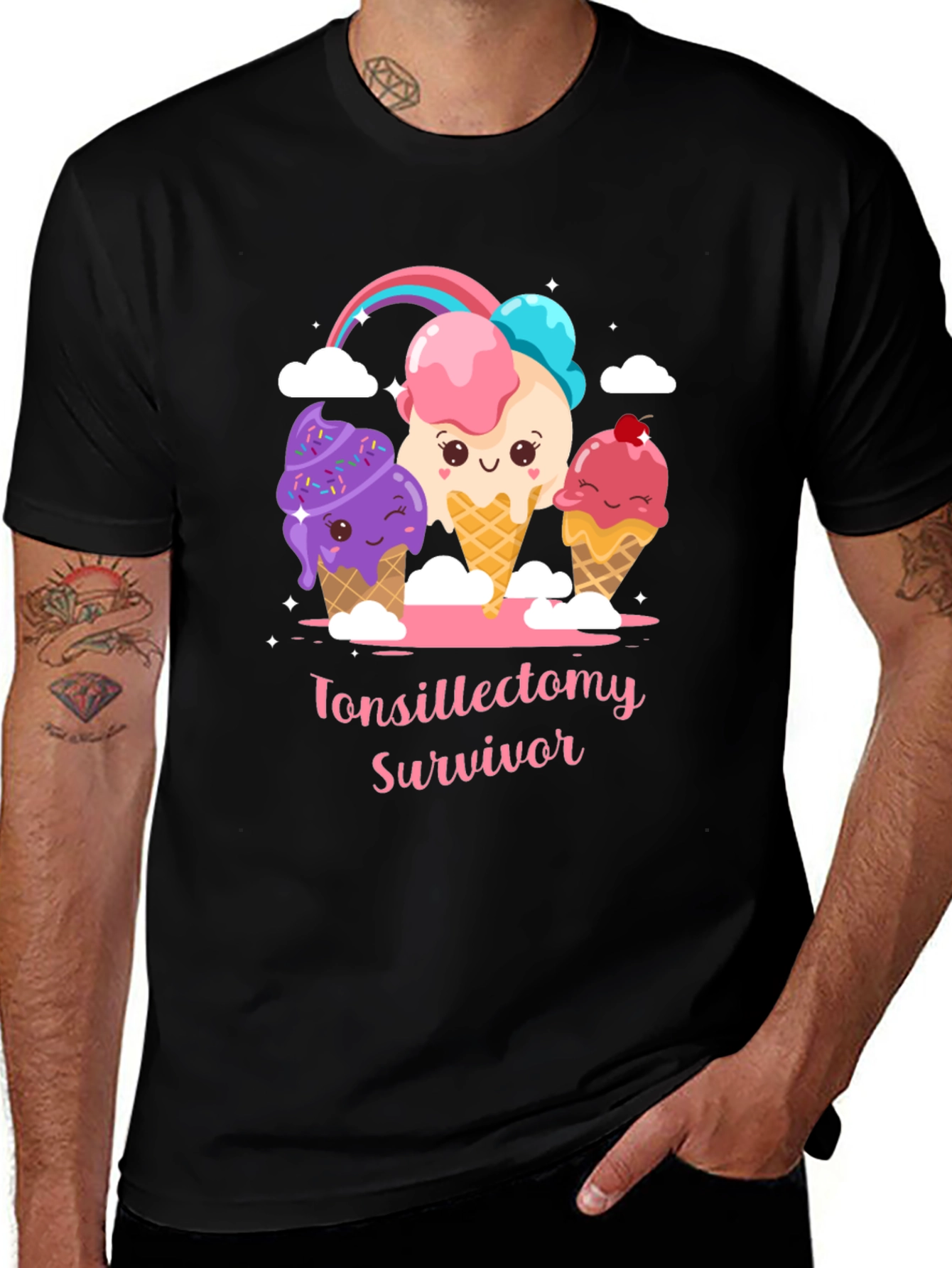 Tonsillectomy Survivor Ice Cream T-Shirt