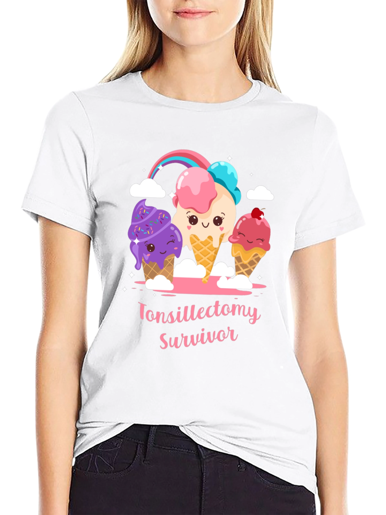 Tonsillectomy Survivor Ice Cream T-Shirt