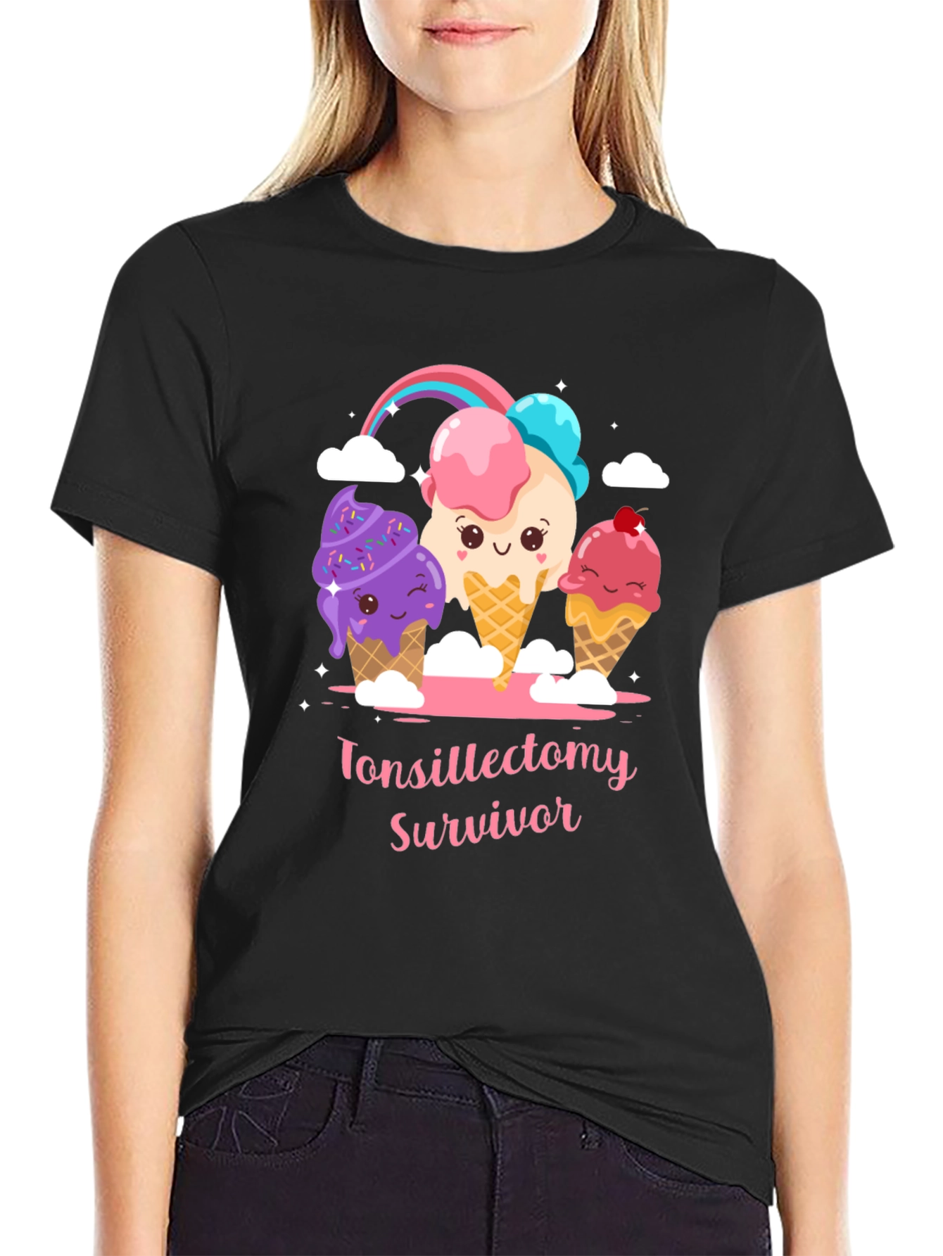 Tonsillectomy Survivor Ice Cream T-Shirt