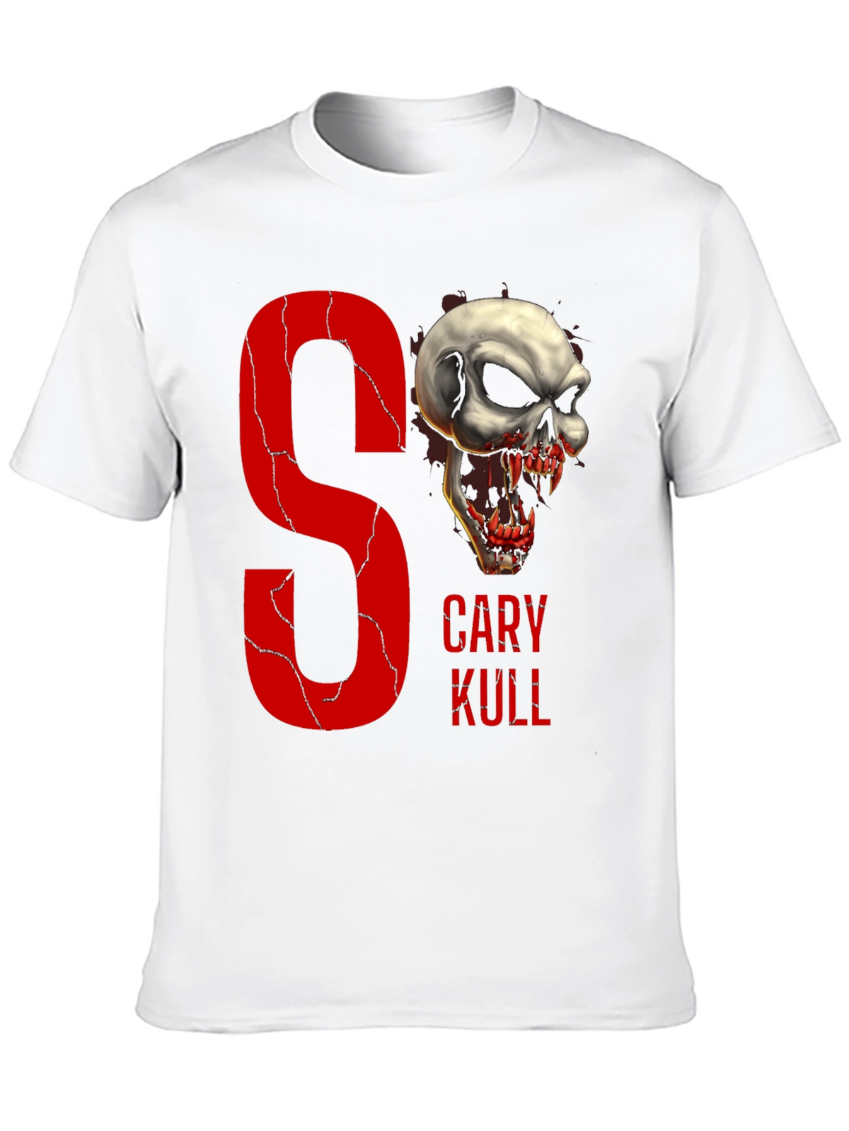 Gary Kull Skull Graphic Print Black T-Shirt