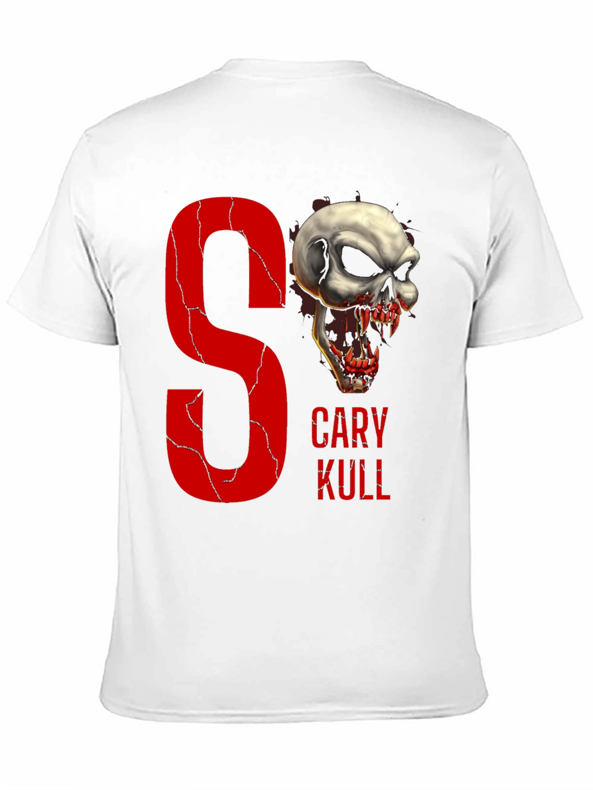 Gary Kull Skull Graphic Print Black T-Shirt
