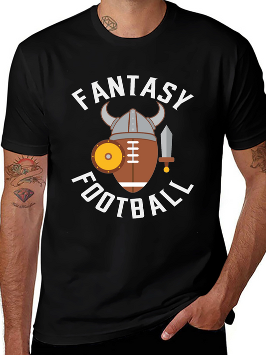 Fantasy Football Viking Style Graphic Tee
