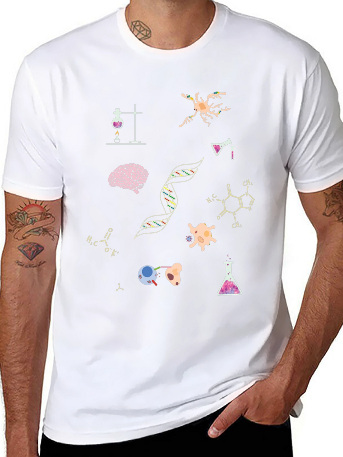 Science T-Shirt - Brain DNA Cells!