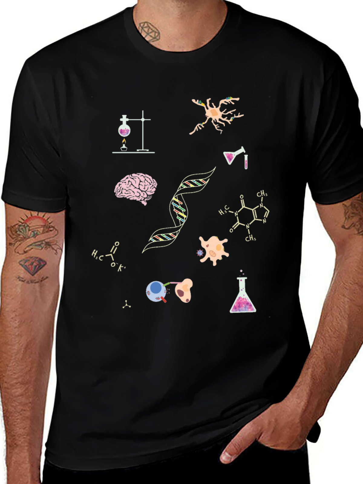 Science T-Shirt - Brain DNA Cells!