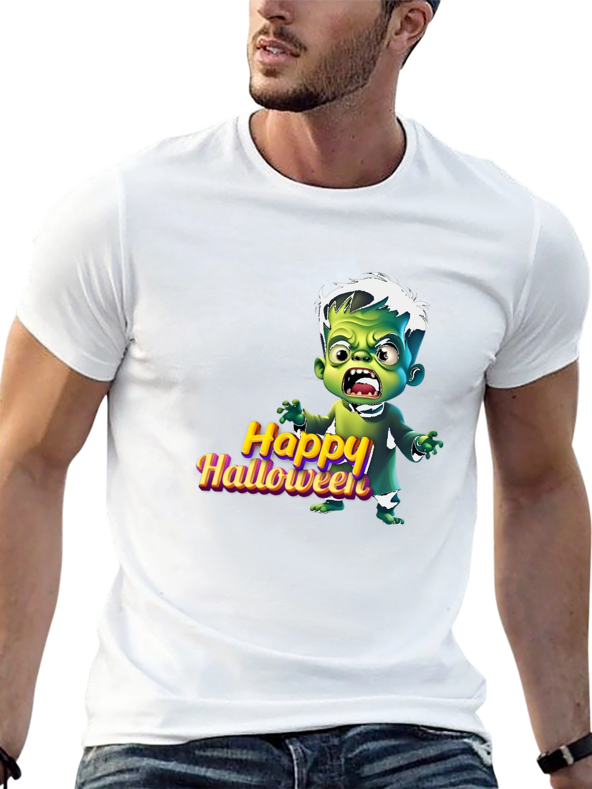 Happy Halloween Cartoon Monster T-Shirt