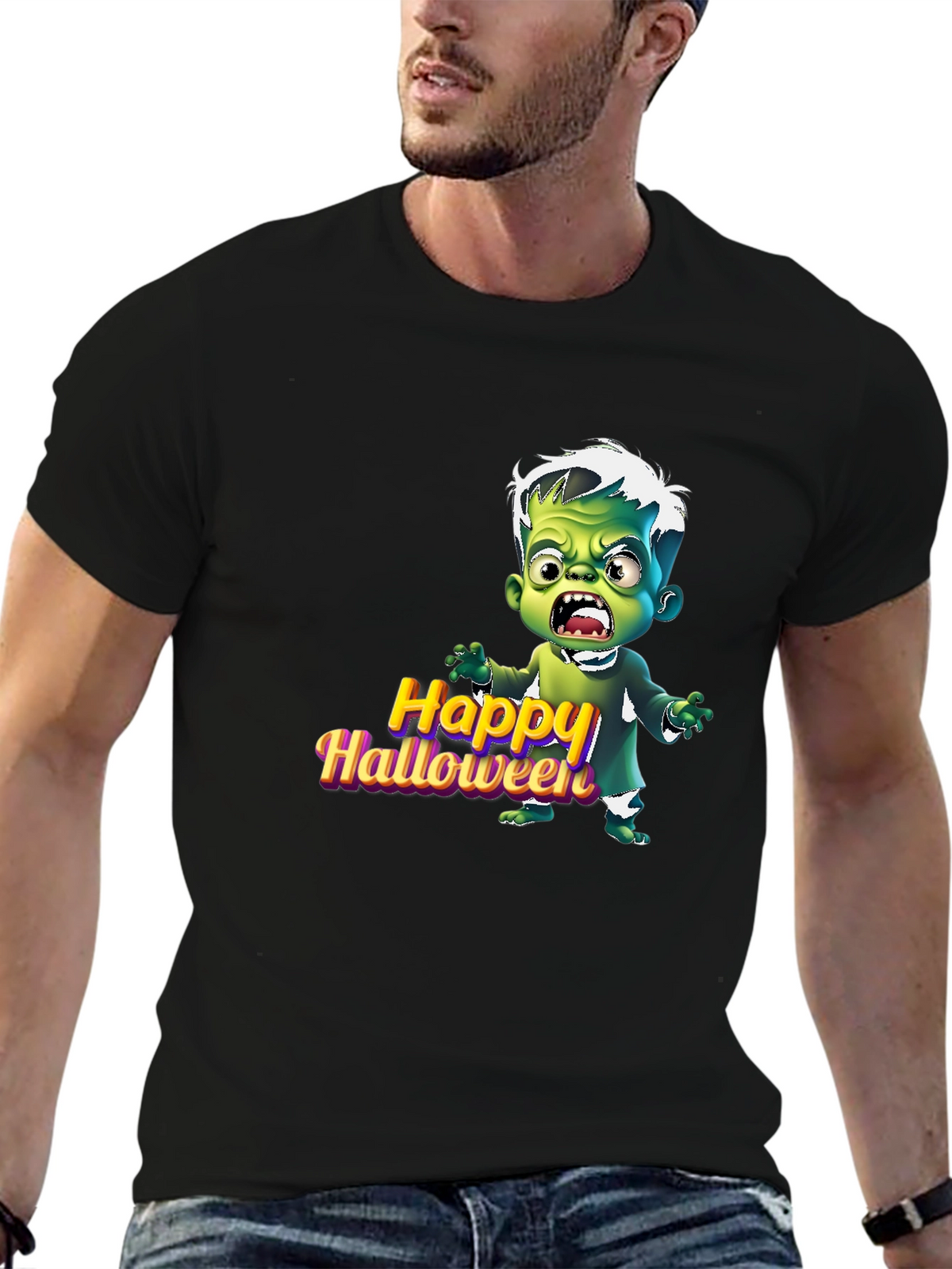 Happy Halloween Cartoon Monster T-Shirt