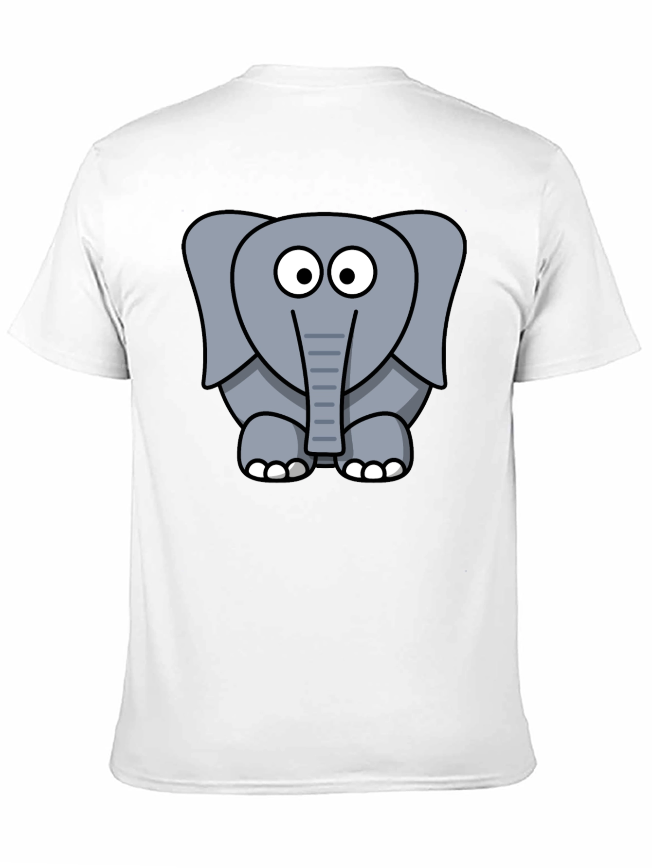 Cute Elephant Graphic Black T-Shirt
