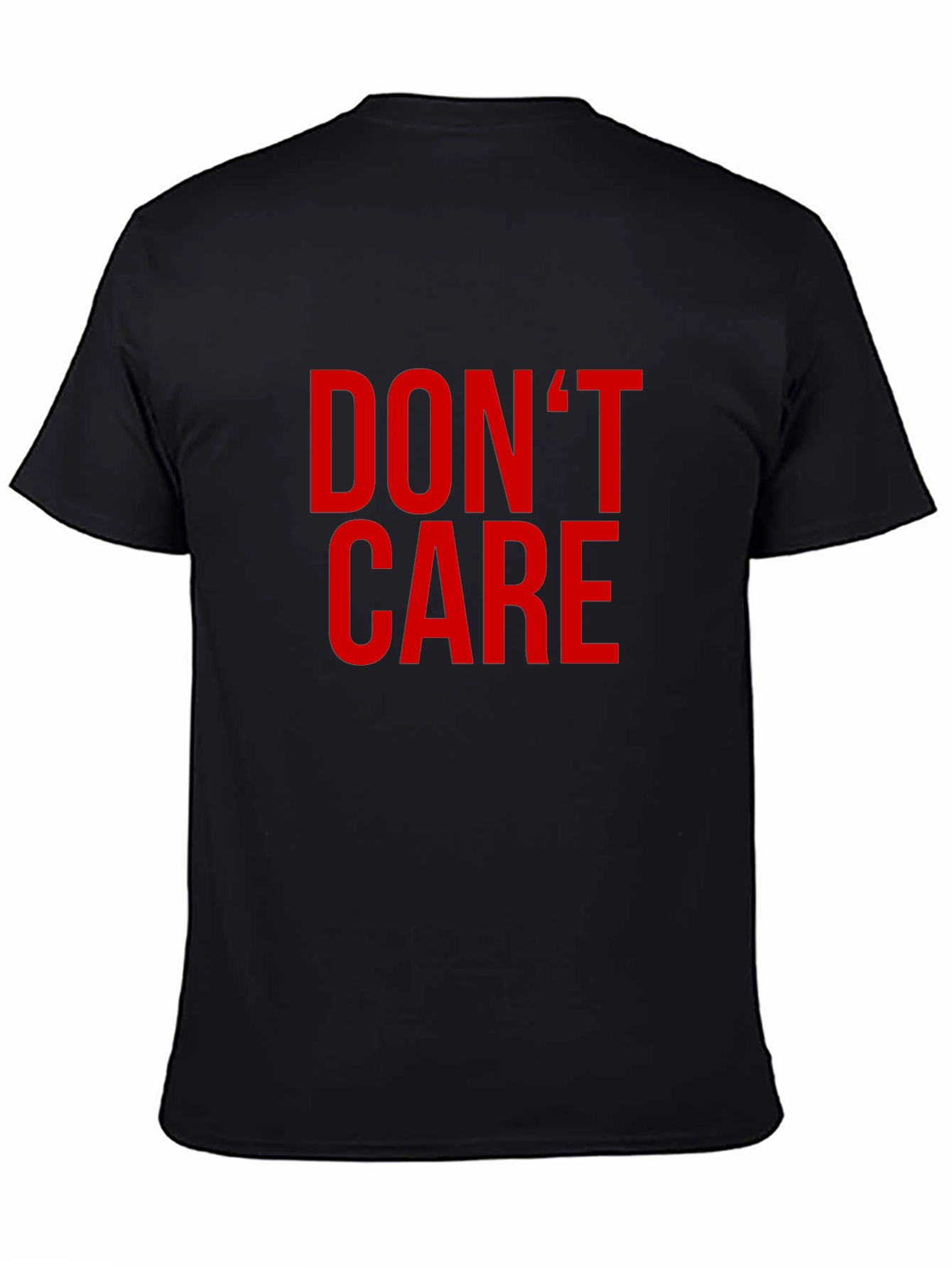 Dont Care Graphic Tee - Black Crewneck