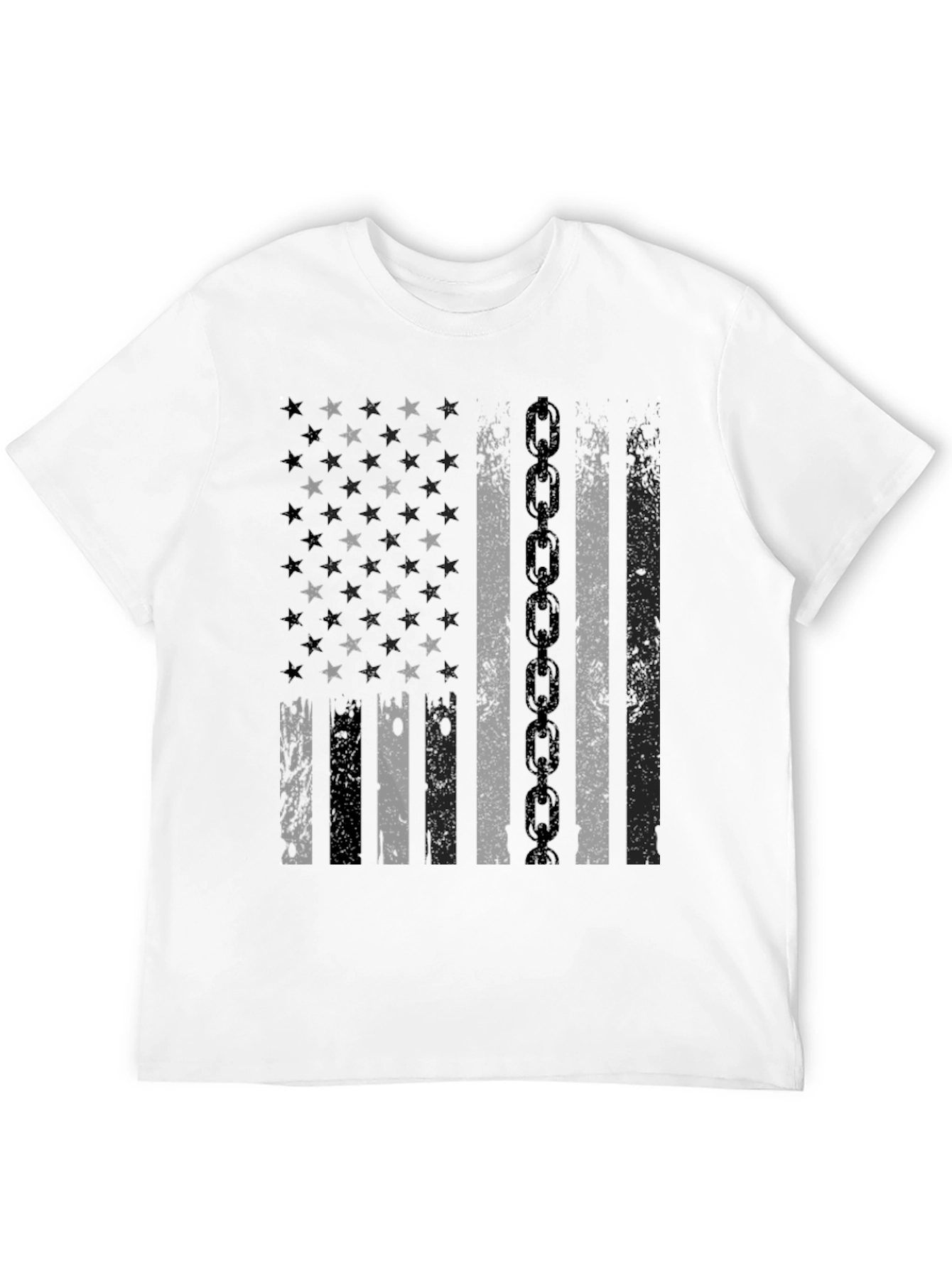 American Flag Chain Mens T-Shirt