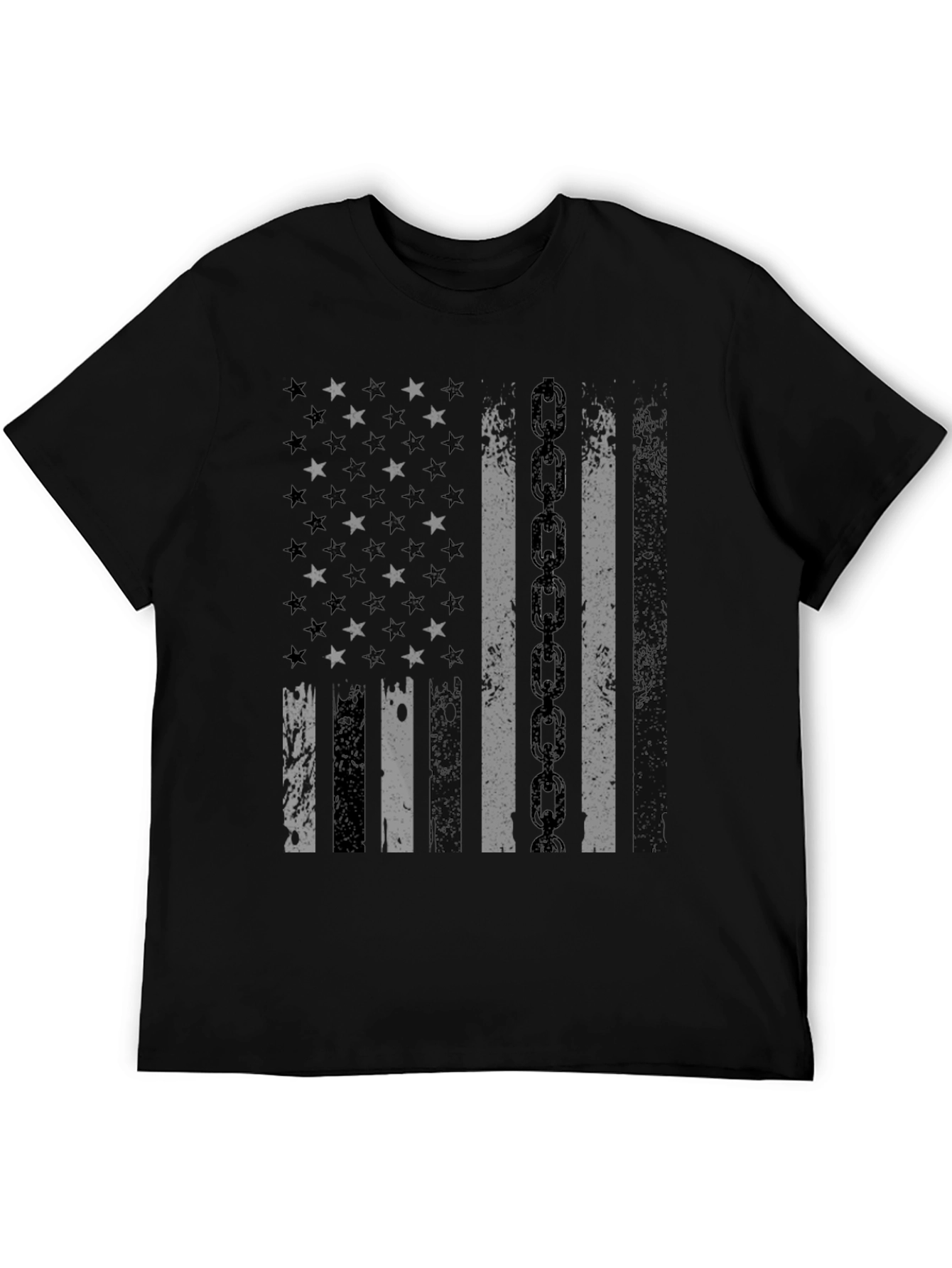 American Flag Chain Mens T-Shirt