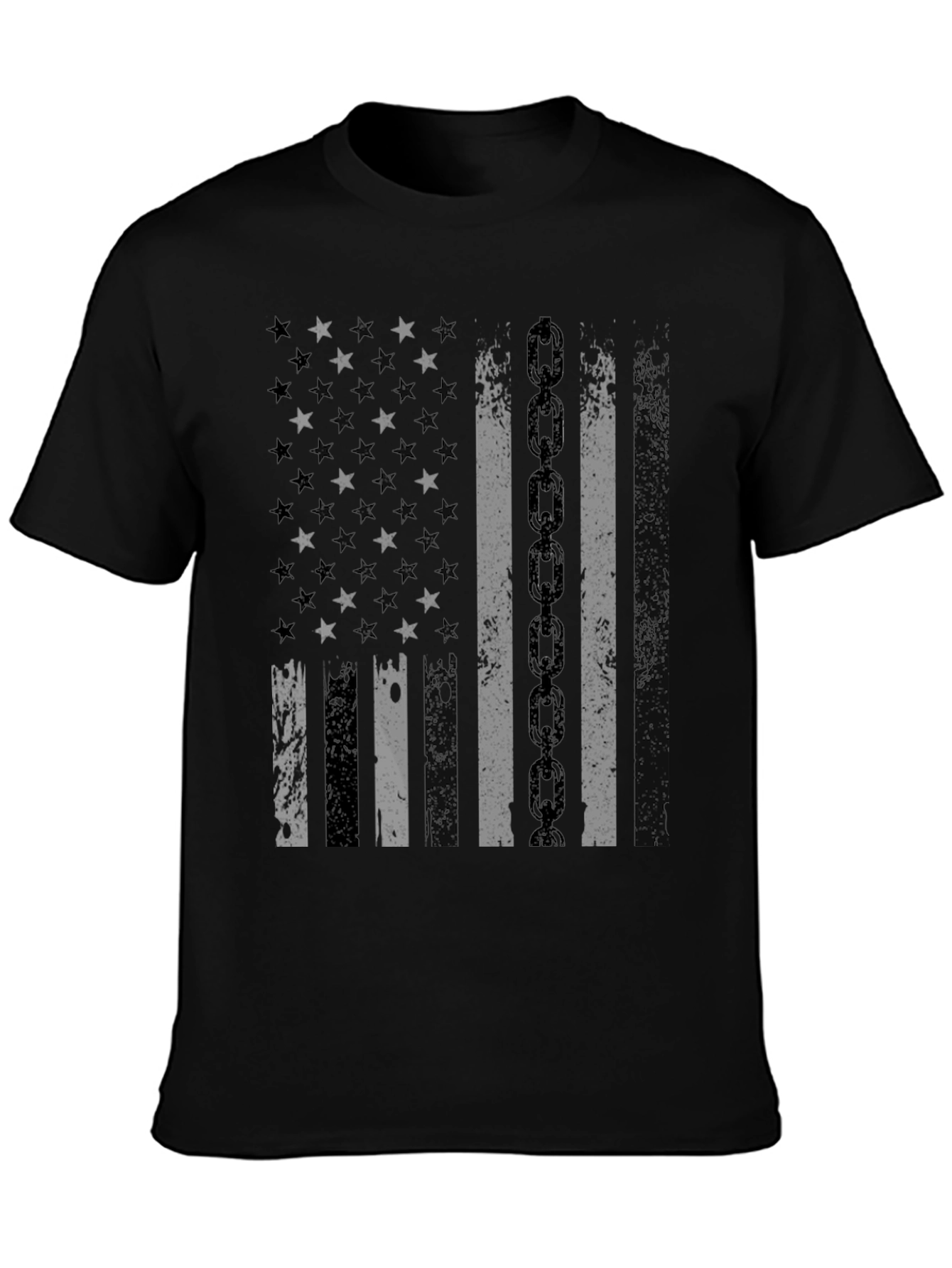 American Flag Chain Mens T-Shirt