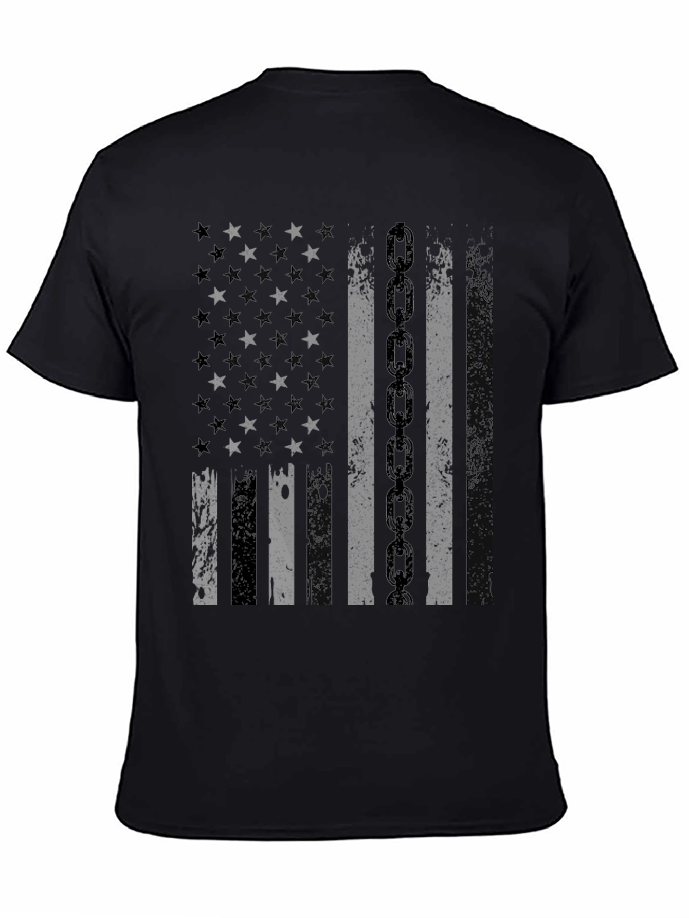 American Flag Chain Mens T-Shirt