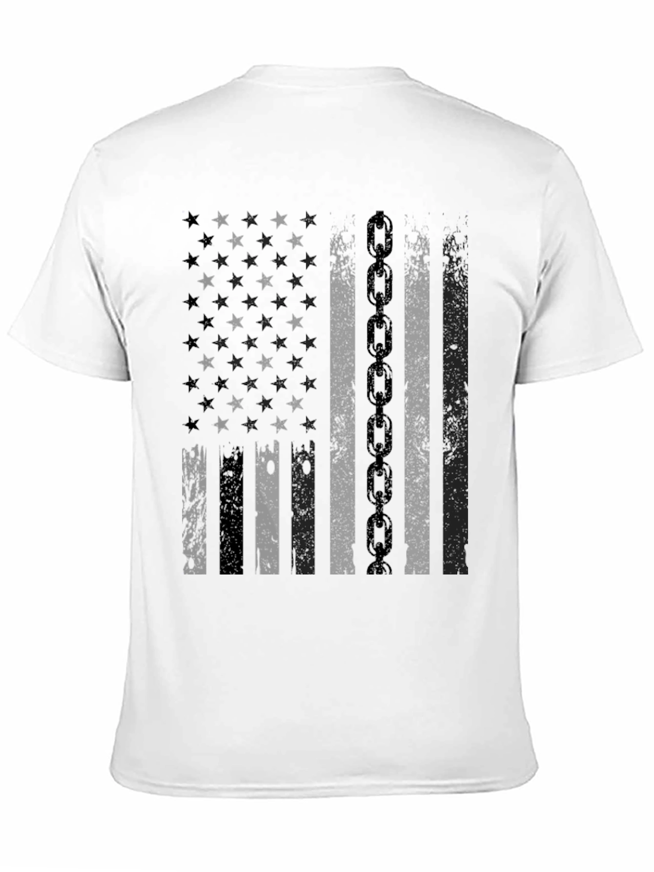 American Flag Chain Mens T-Shirt