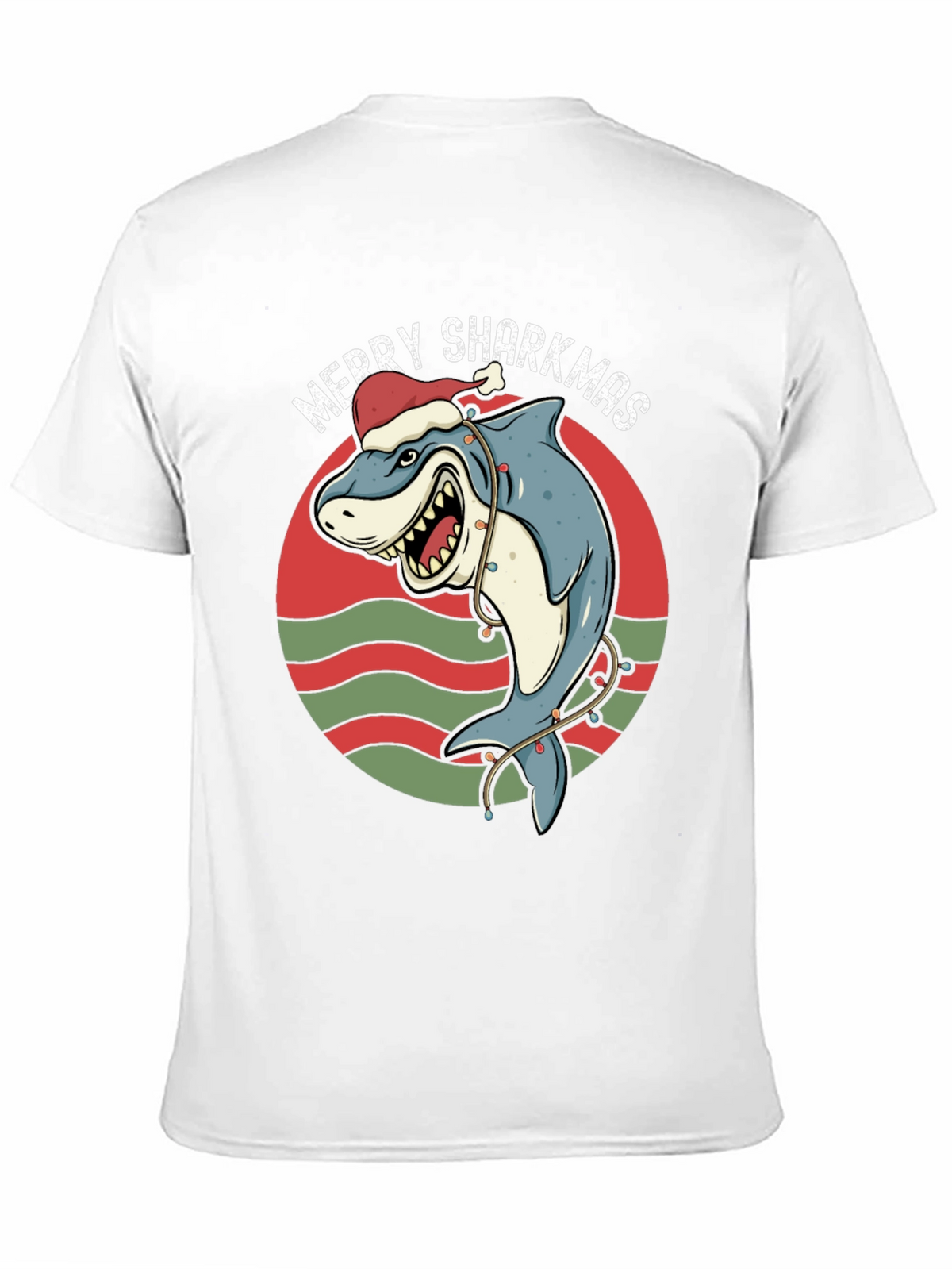 Merry Sharkmas Graphic Tee - Holiday Shark T-Shirt