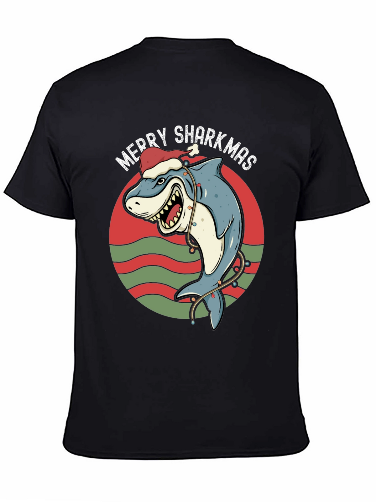 Merry Sharkmas Graphic Tee - Holiday Shark T-Shirt