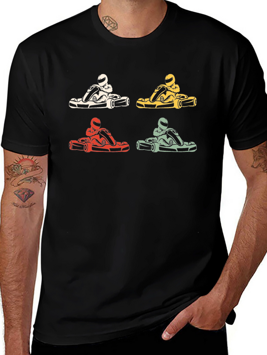 Retro Kart Racing Graphic Tee - Black