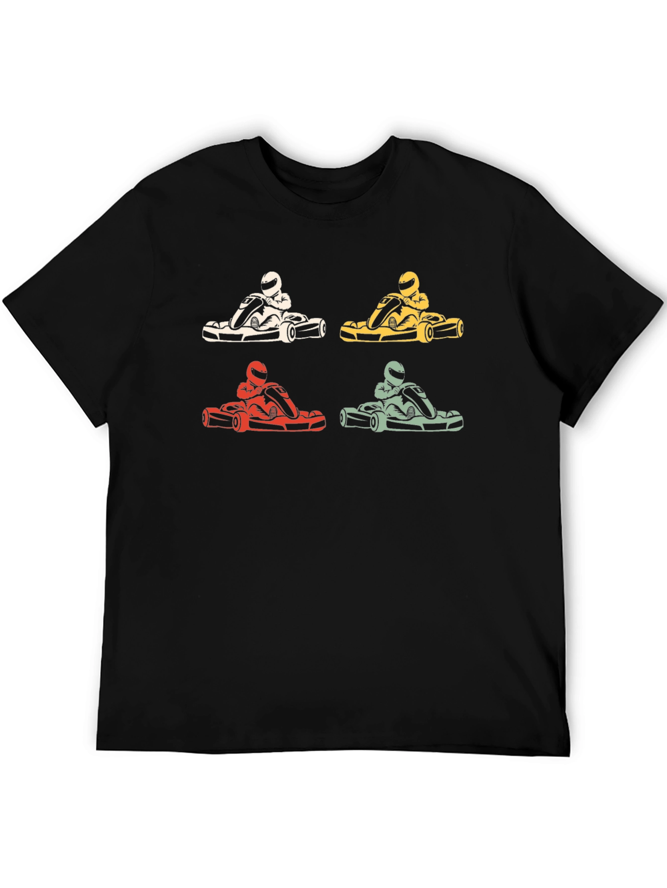 Retro Kart Racing Graphic Tee - Black