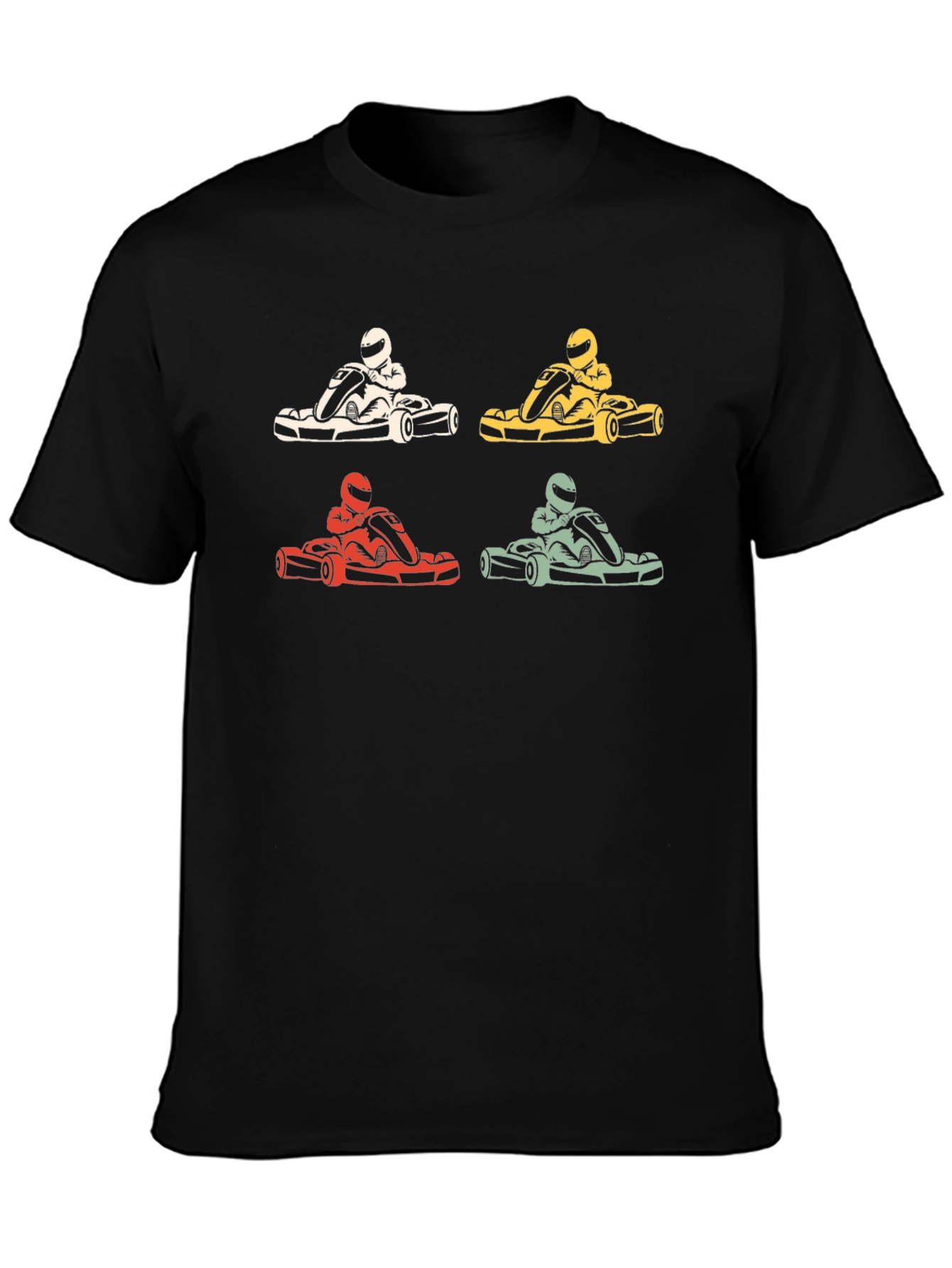 Retro Kart Racing Graphic Tee - Black